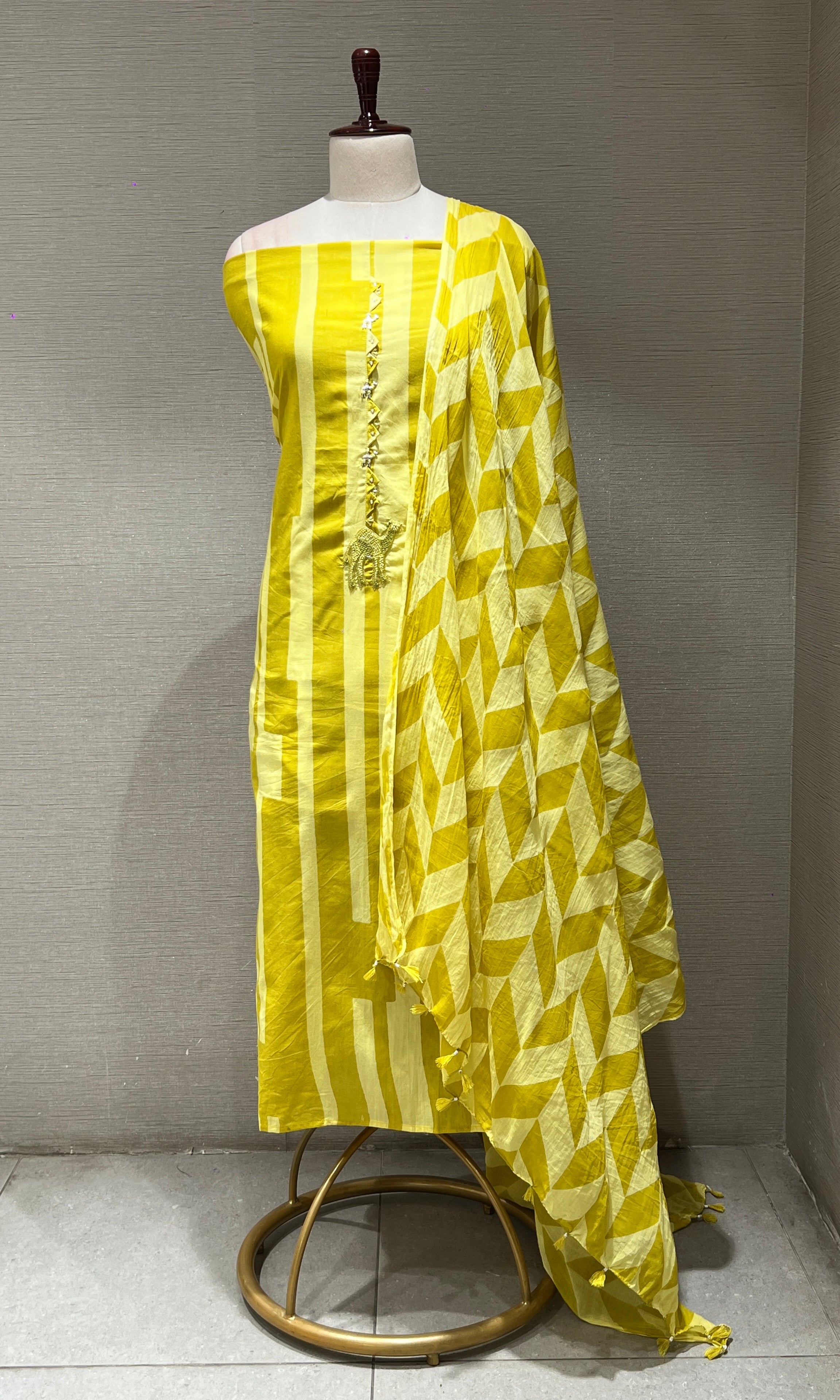 Light green dress material