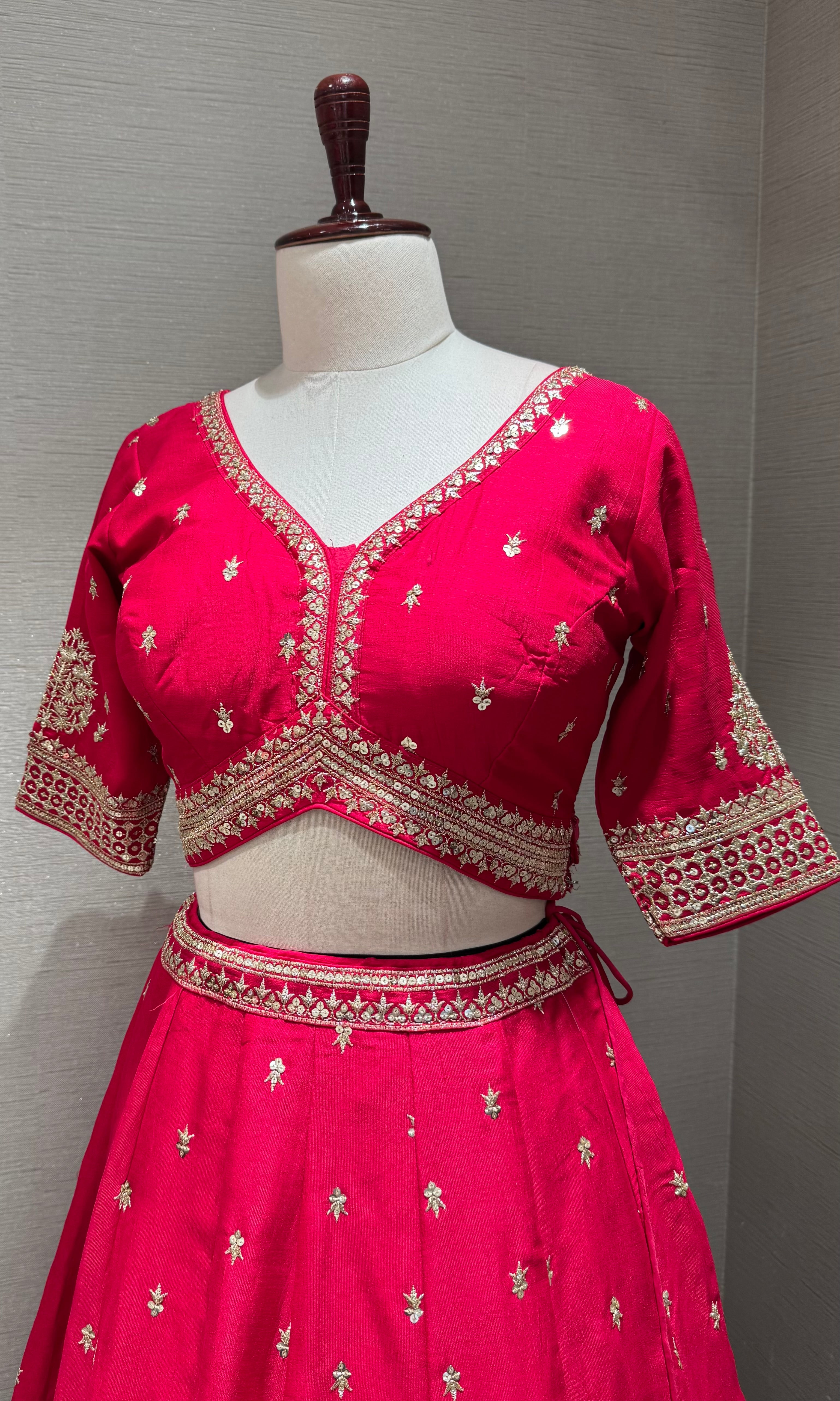 Rani Zari embroidered lehenga choli