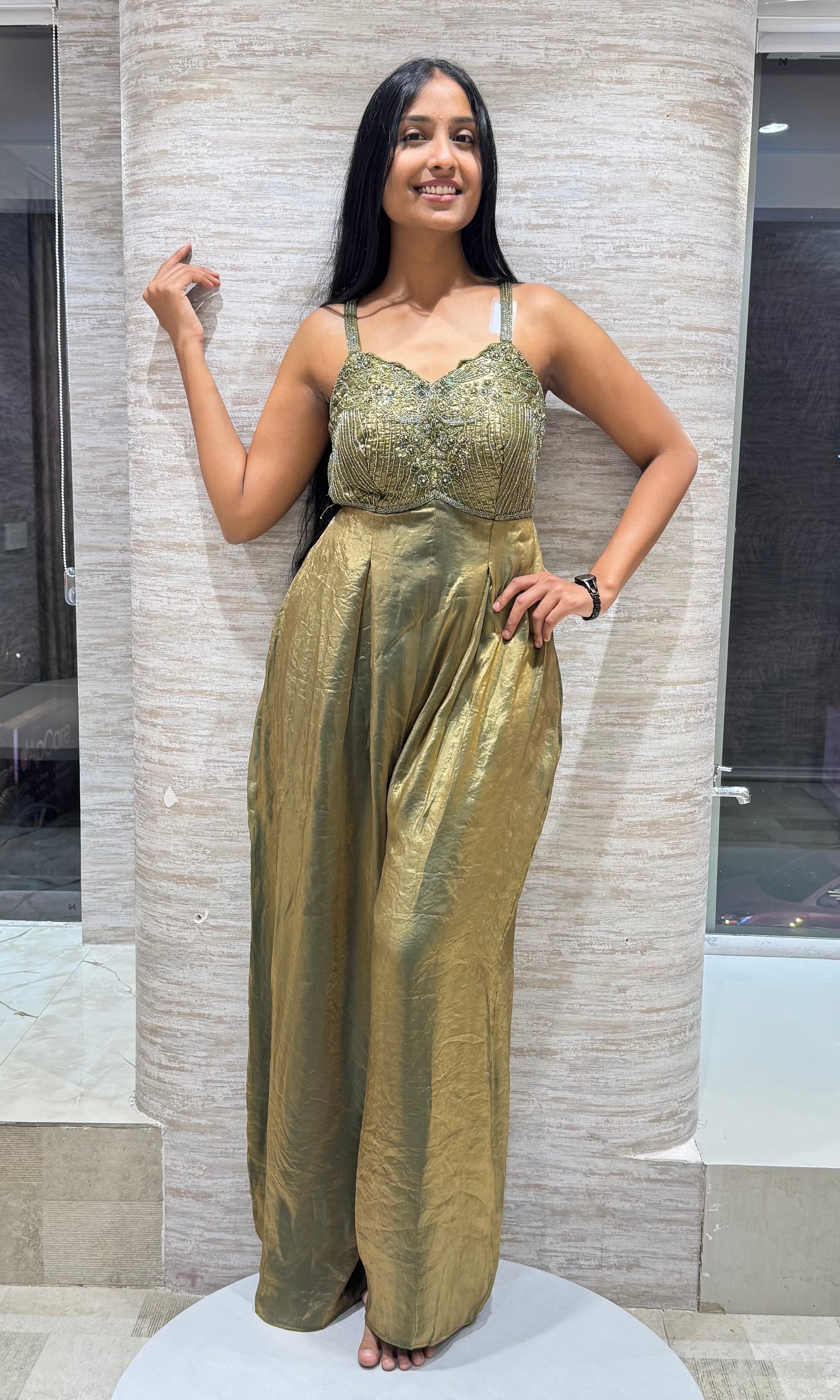 Golden mehandi Emerald Jumpsuit