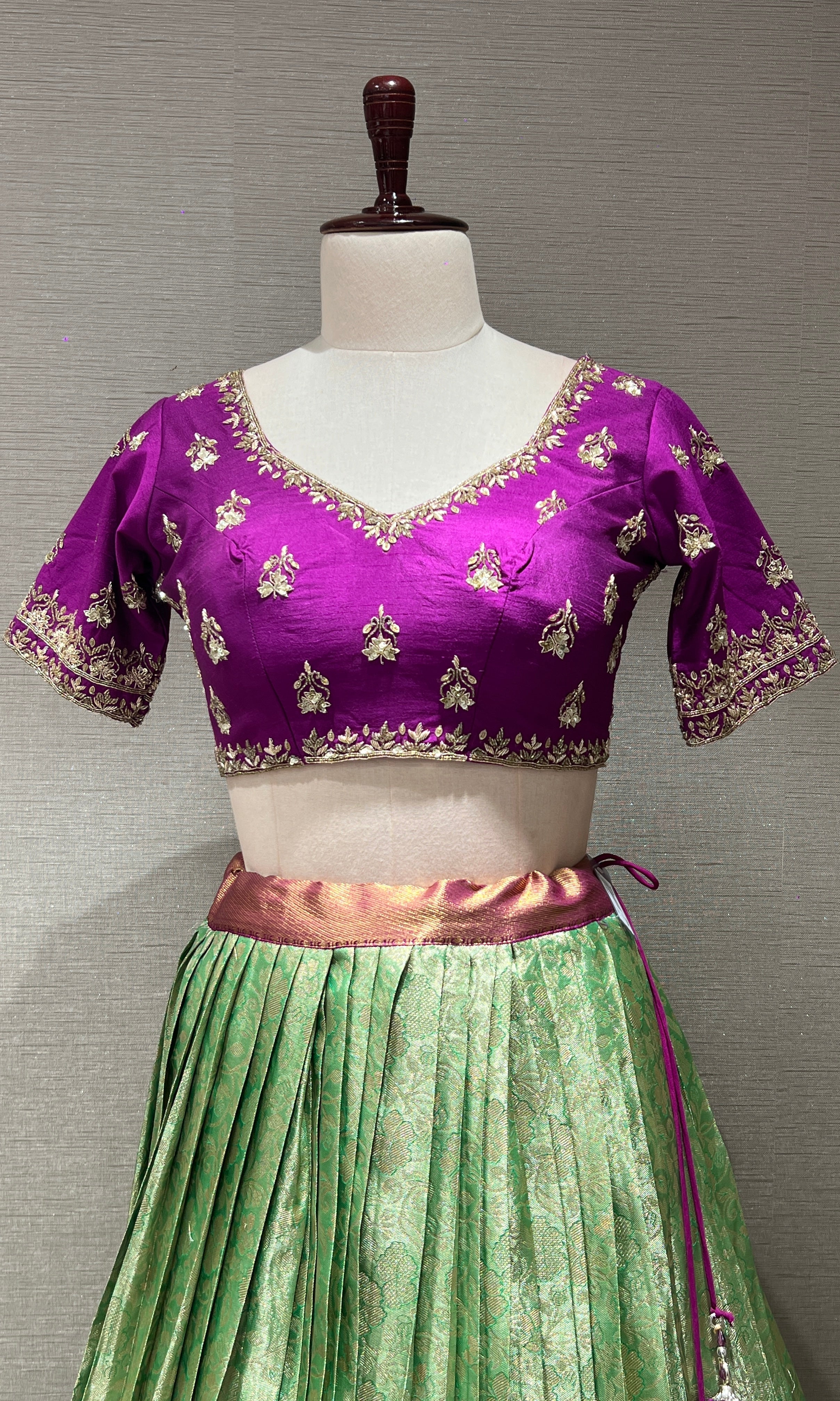Violet Pattu Lehenga