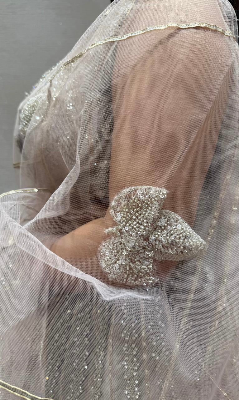 BLUSH PINK MAUVE RAW SILK LEHENGA