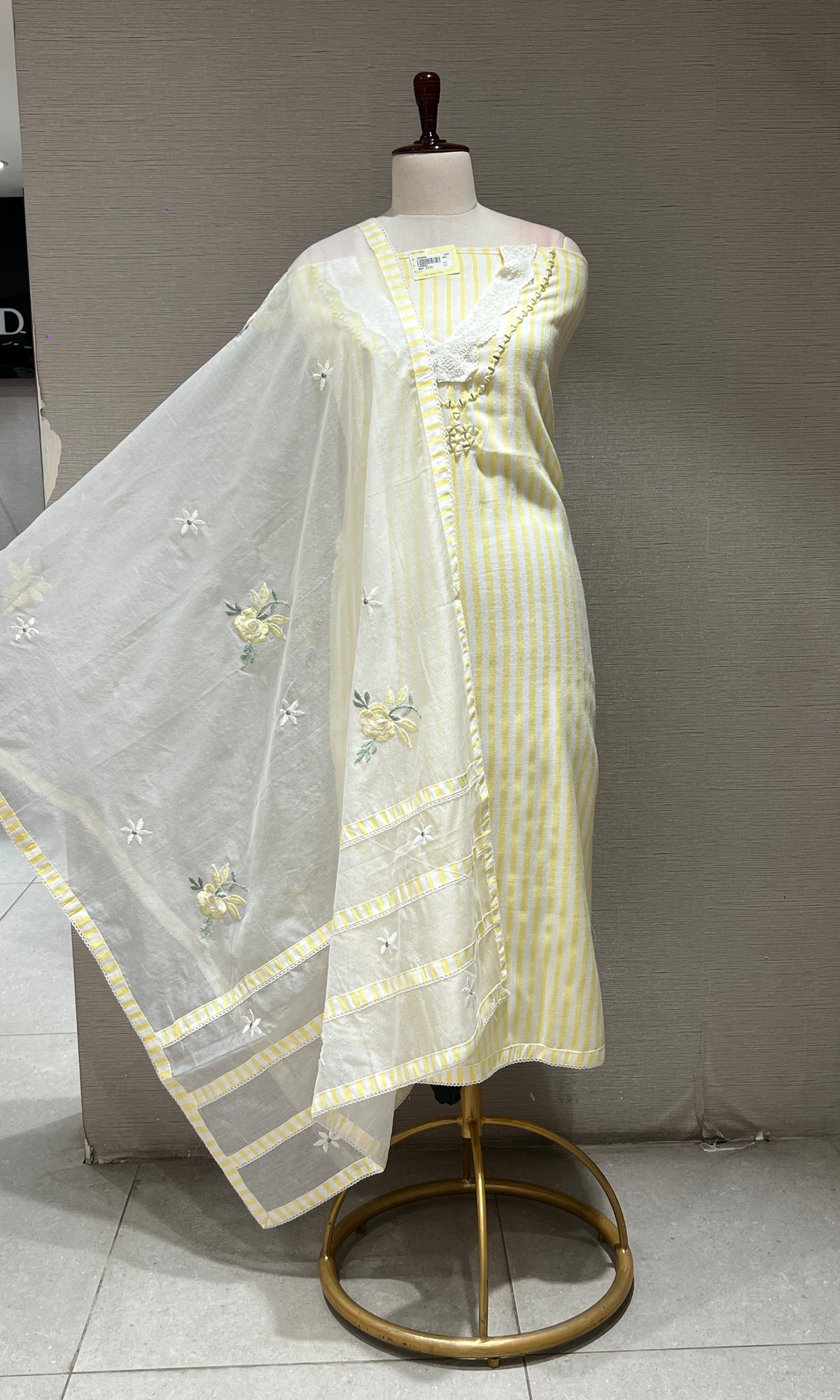 Yellow dress material