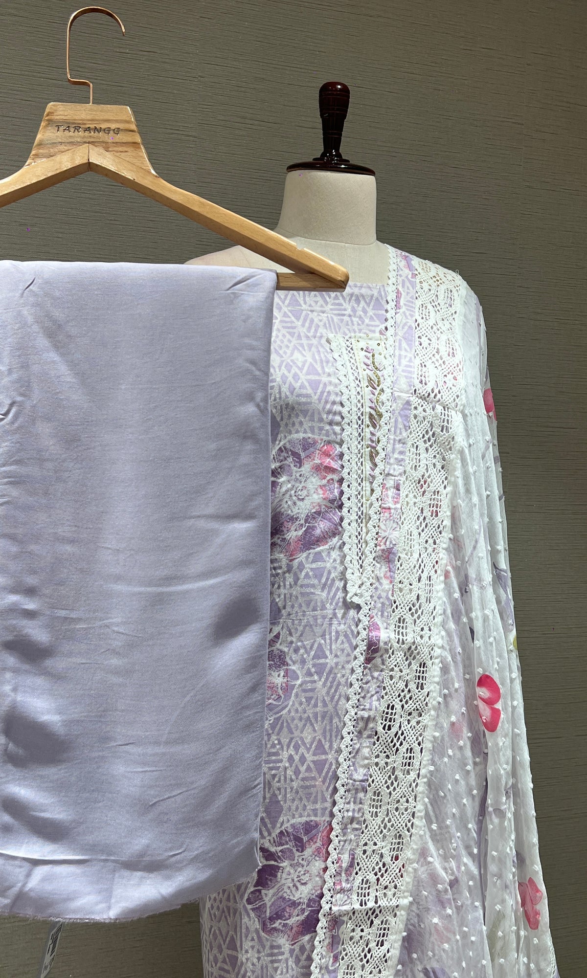 Purple dress material