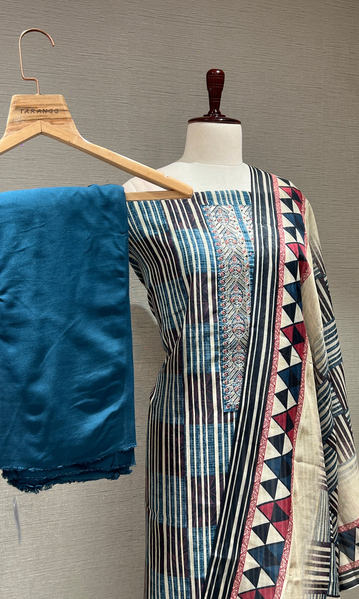 Blue dress material