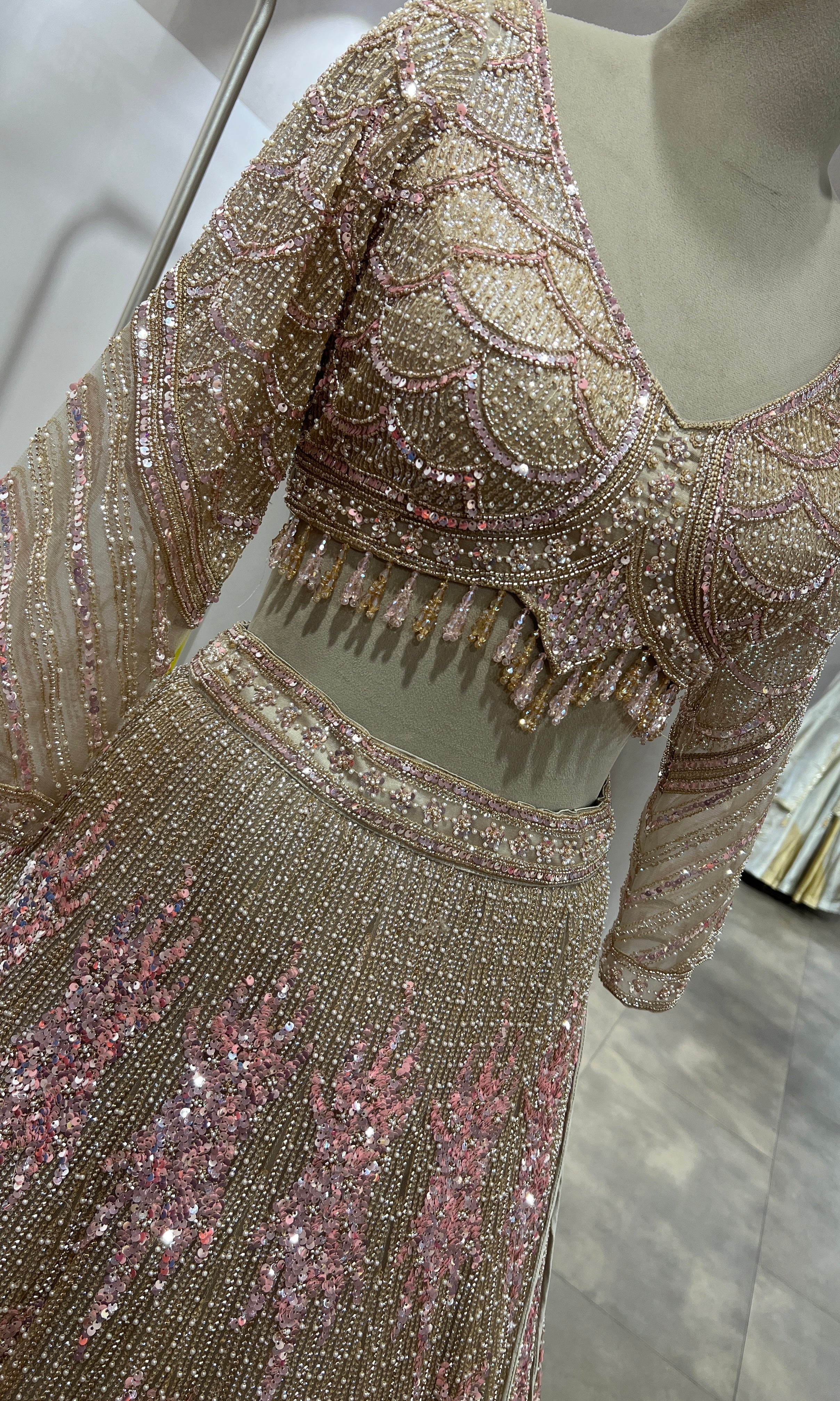 PINK INTRICATE EMBROIDERY LEHENGA