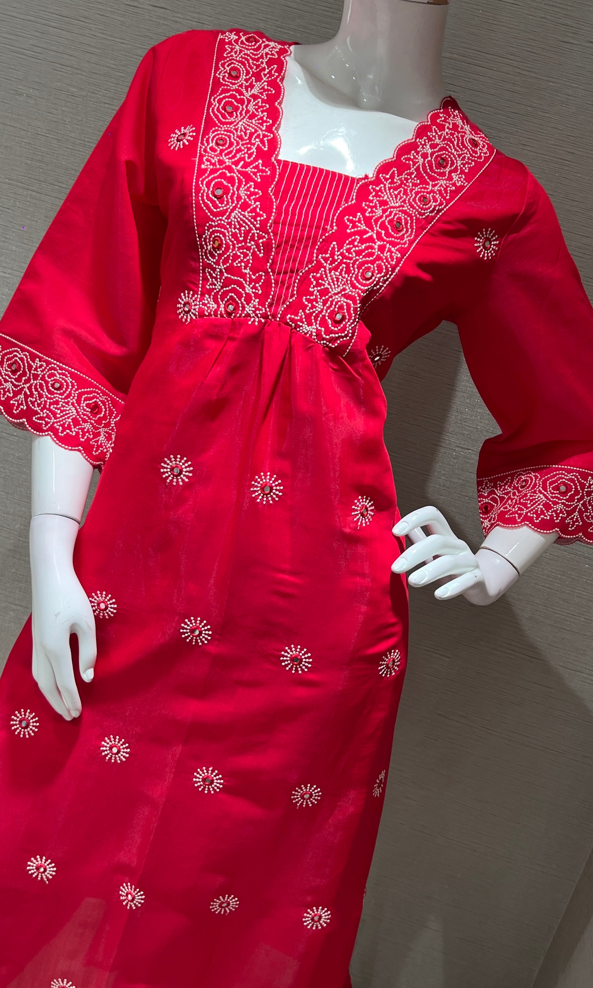 PINK ETHNIC KURTA SET