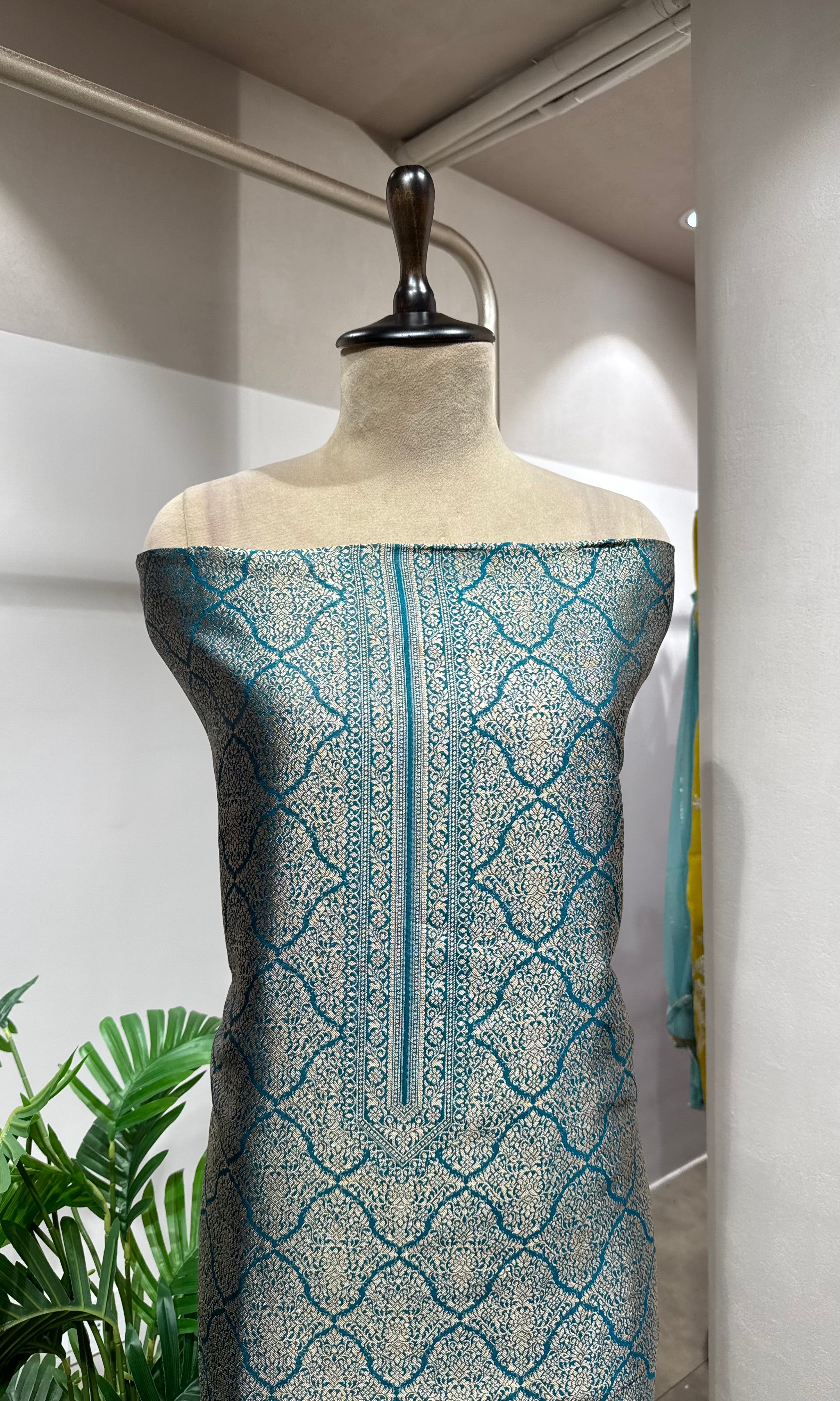SEA Green Georgette DRESS MATERIAL