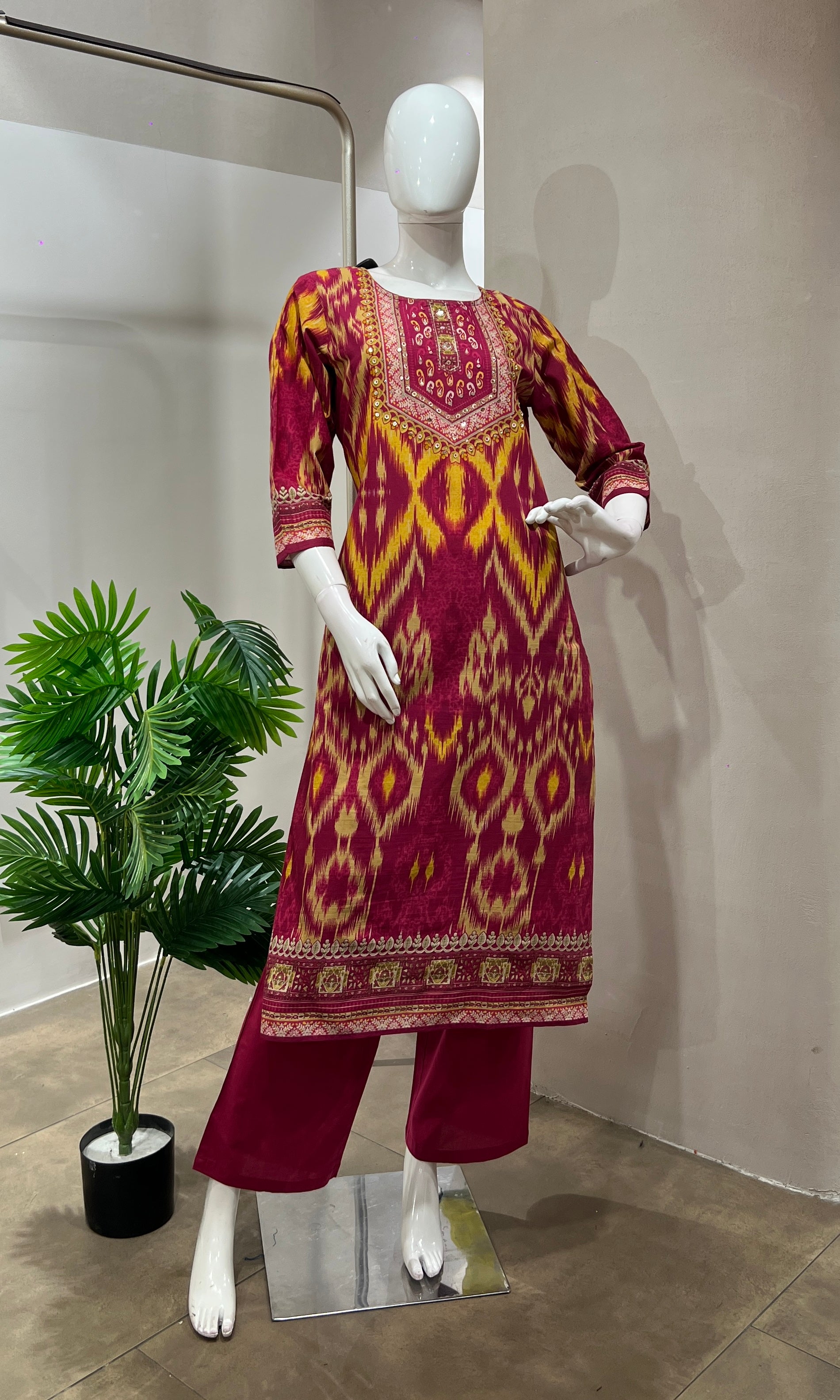 Rani pink ETHNIC kurta set