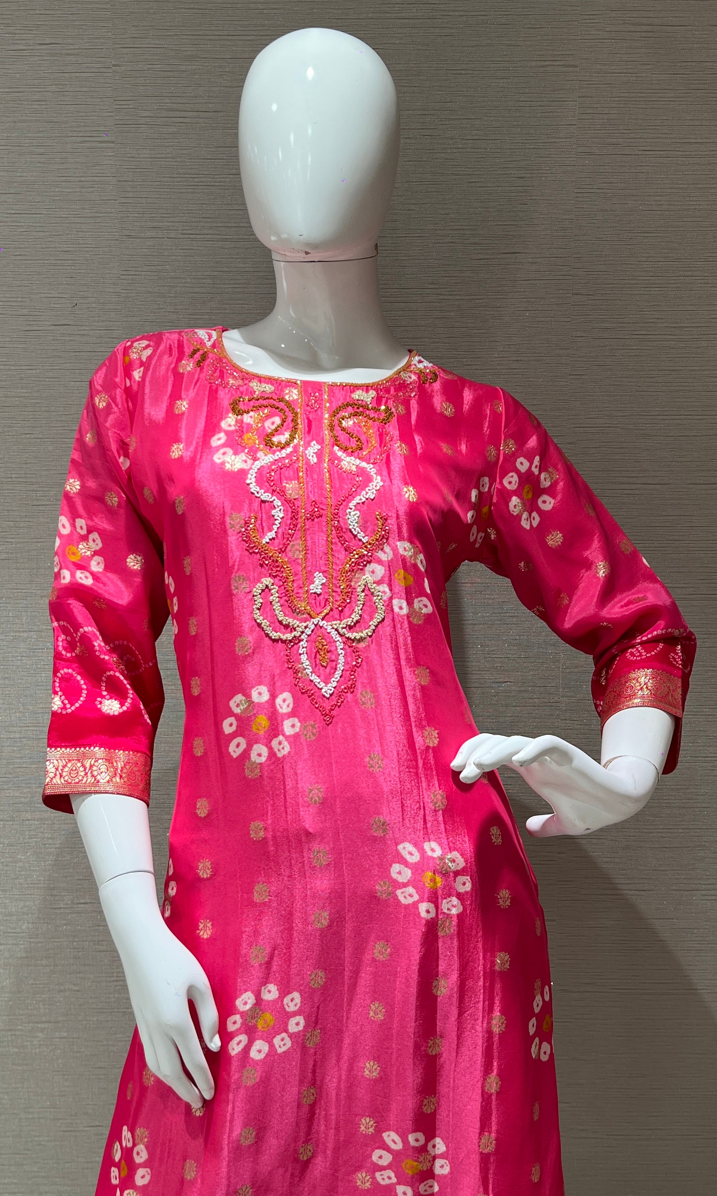 Pink Printed Kurti top