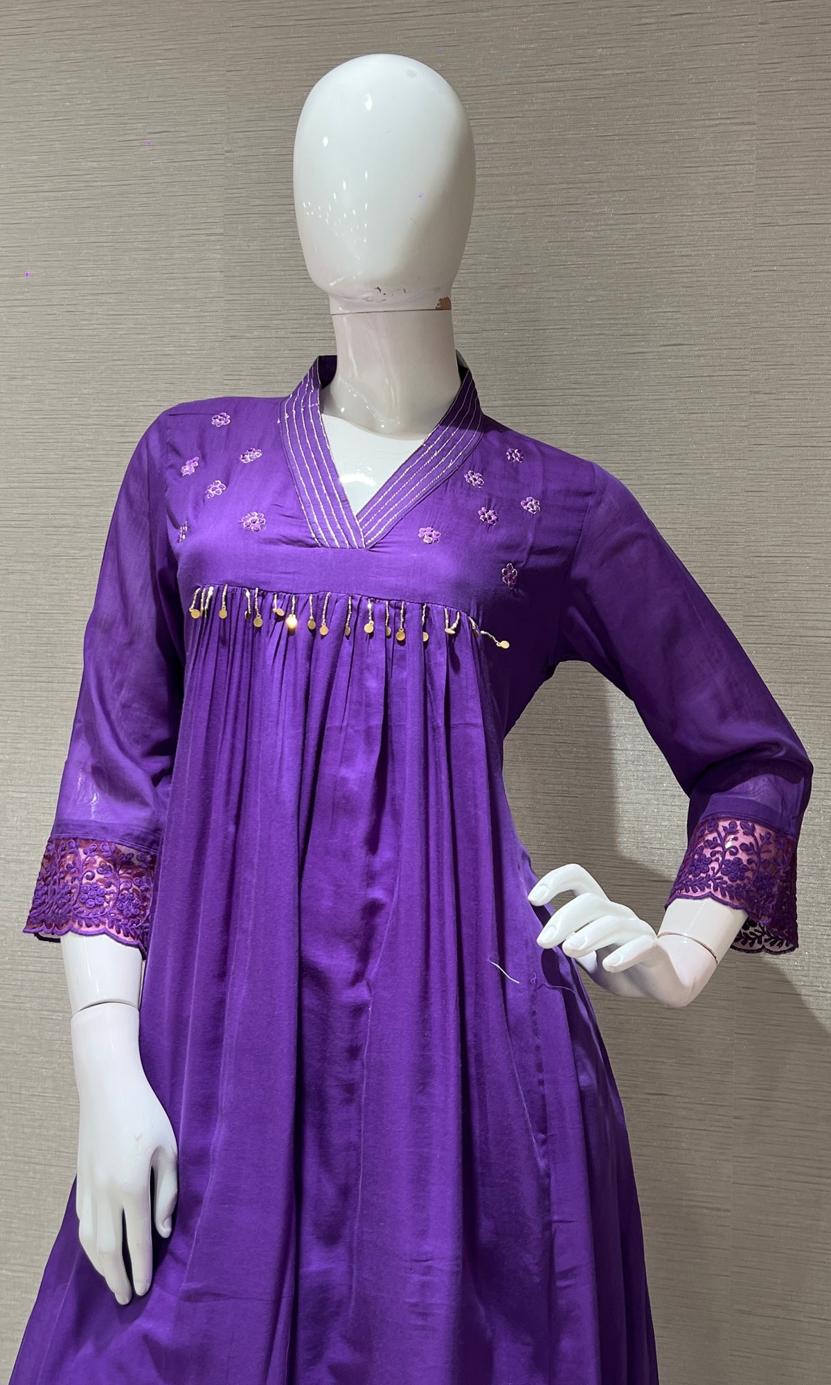 Purple kurta set