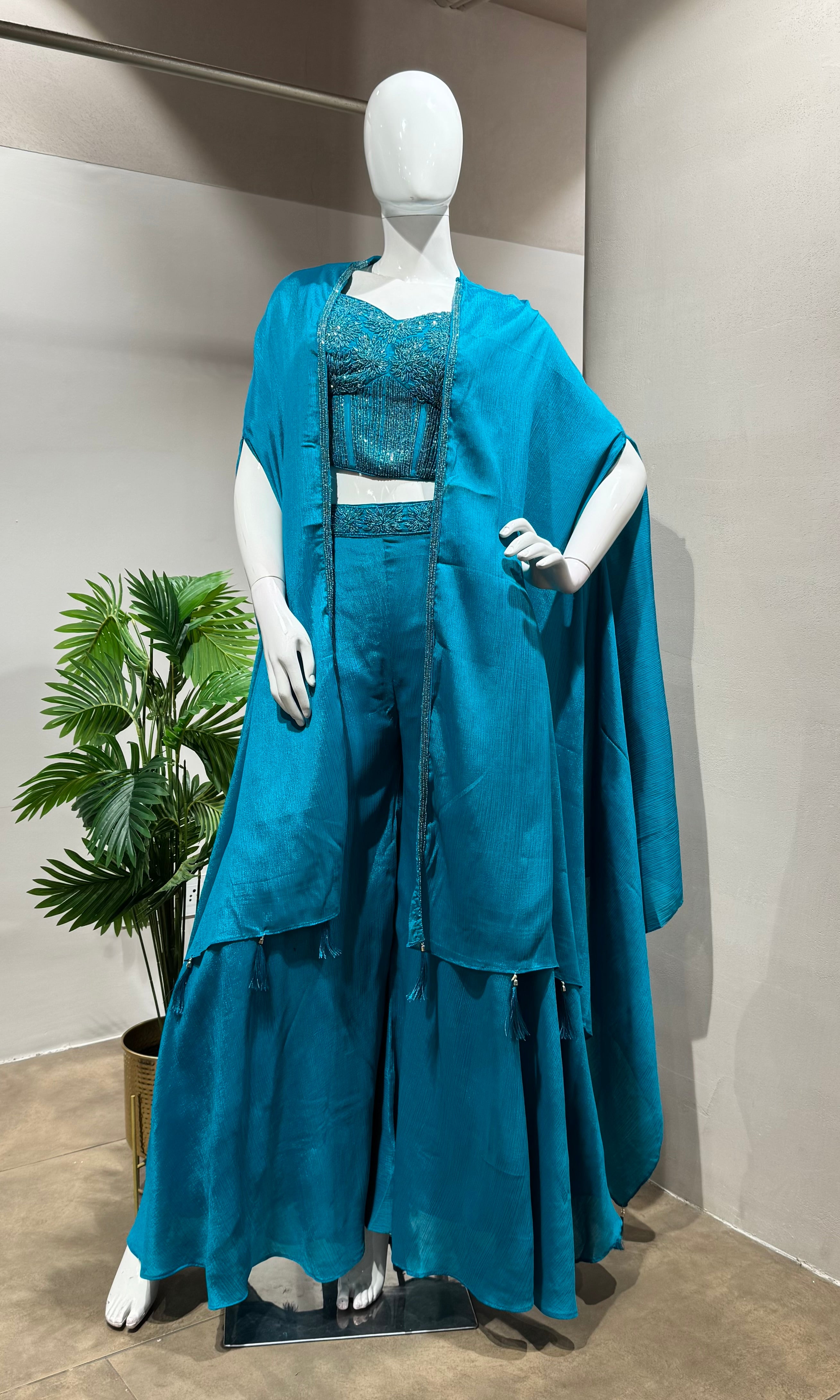 RAMA Georgette Indo Western Set