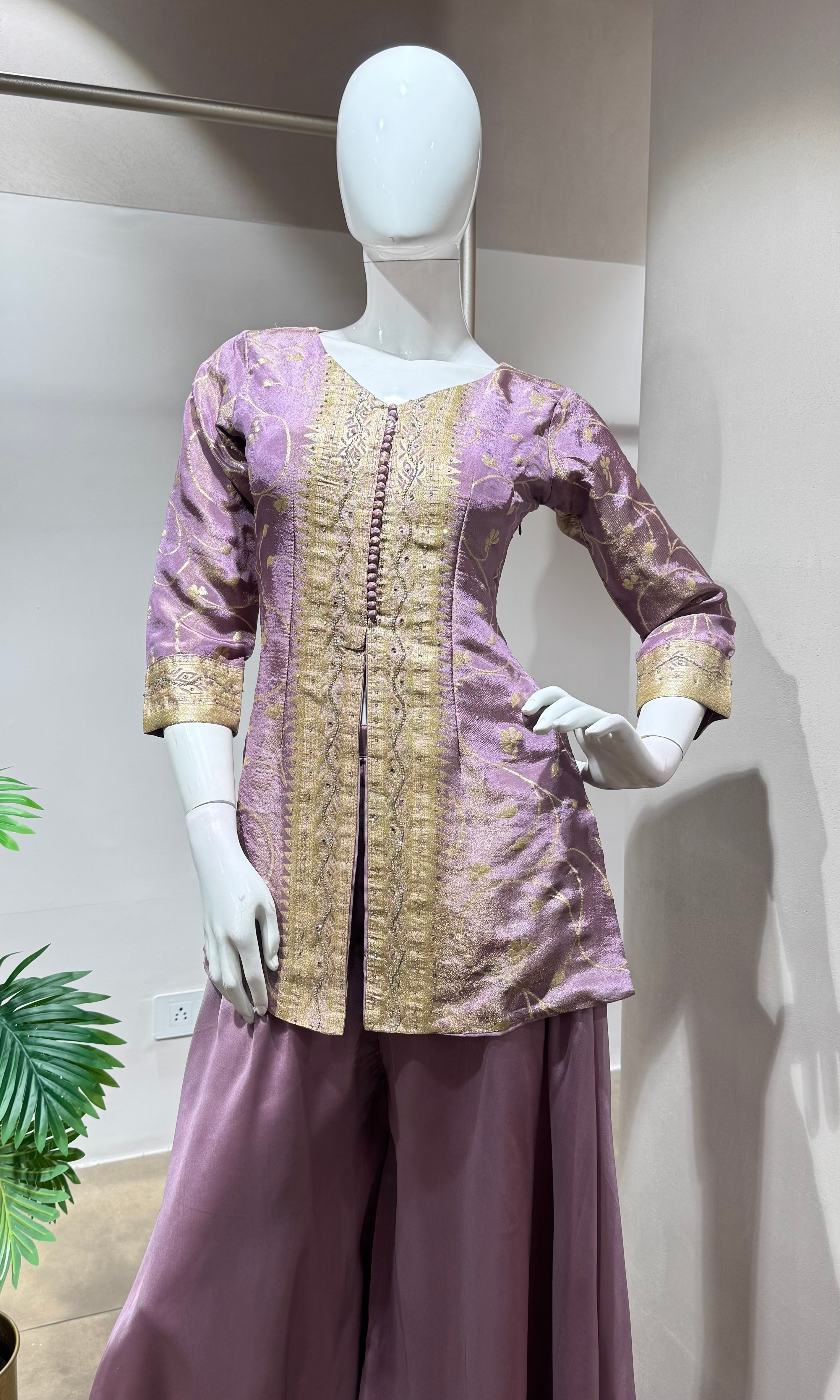 Lilac elegant palazoo set