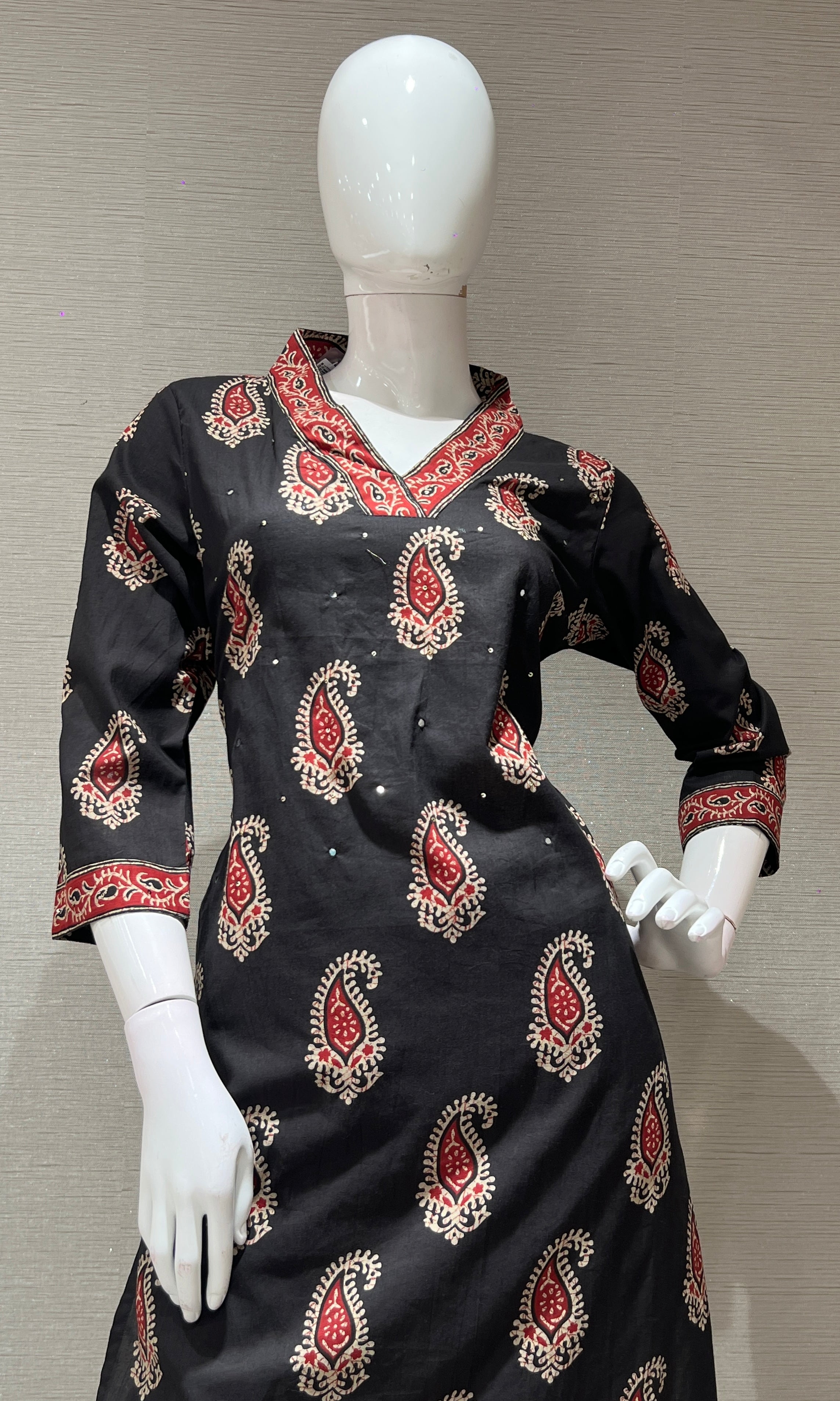 Black ETHNIC PRINT kurta set