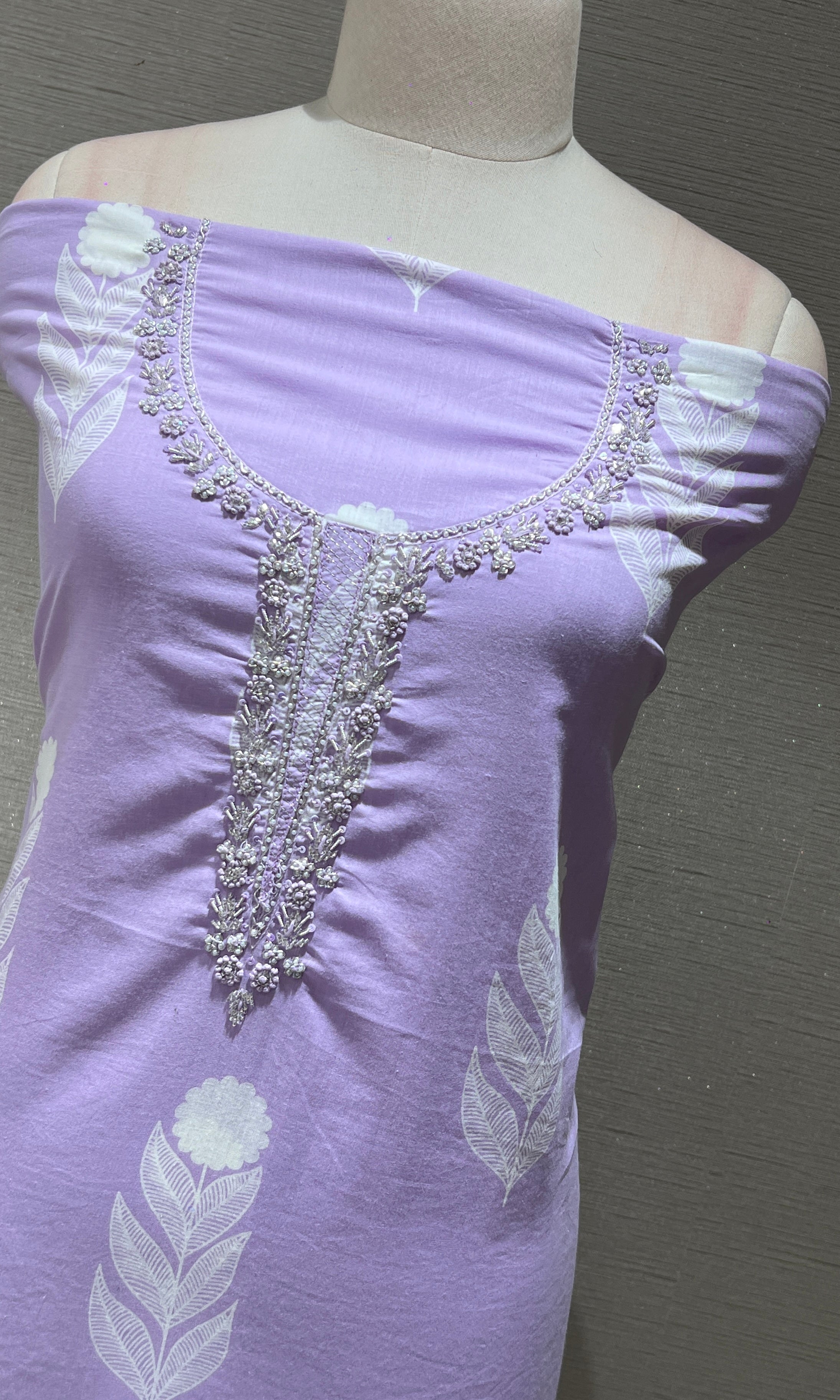 Purple dress material