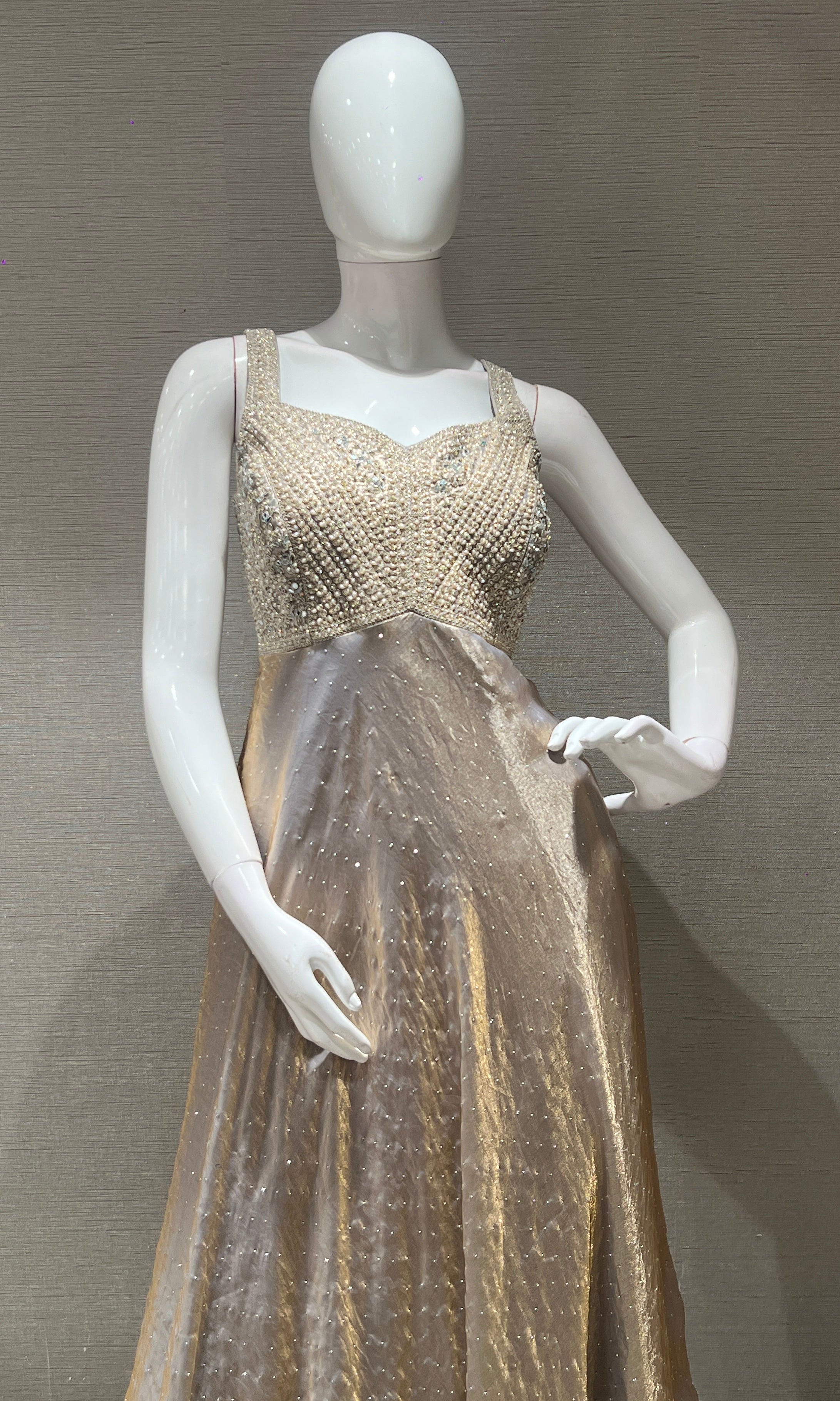 Lavender EMBROIDERED Anarkali WITH PALAZZO PANTS