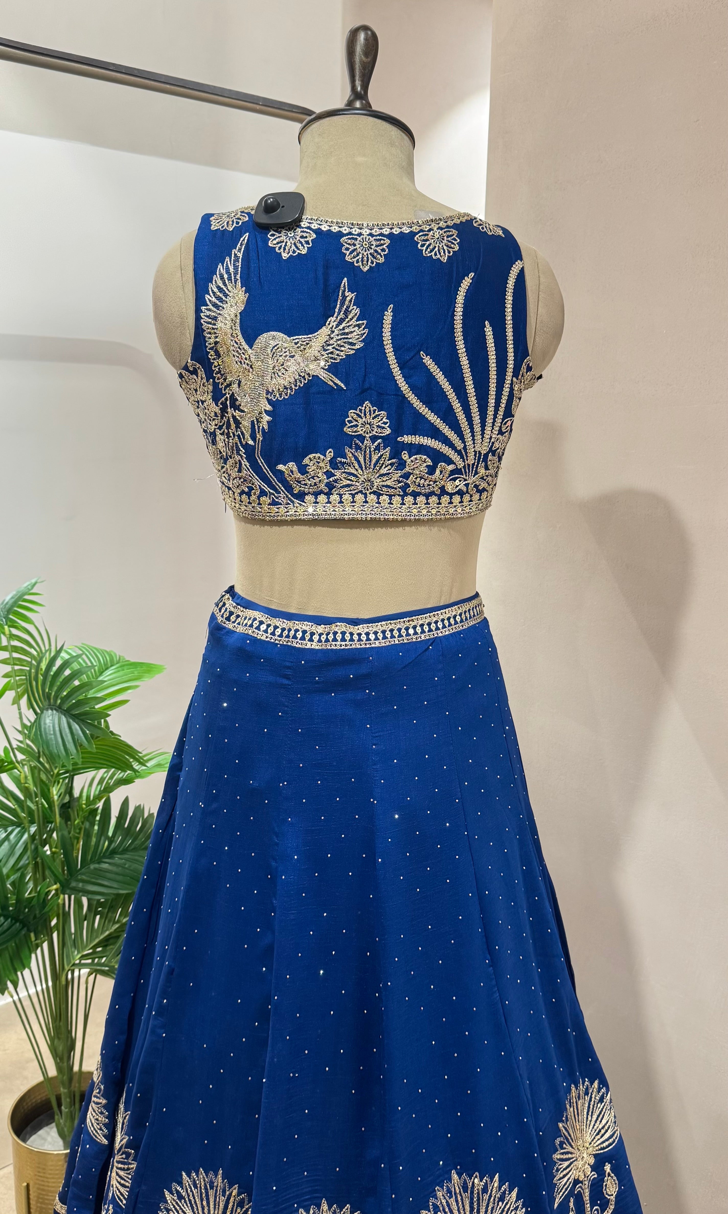 Blue LEHENGA WITH EMBROIDERY BLOUSE