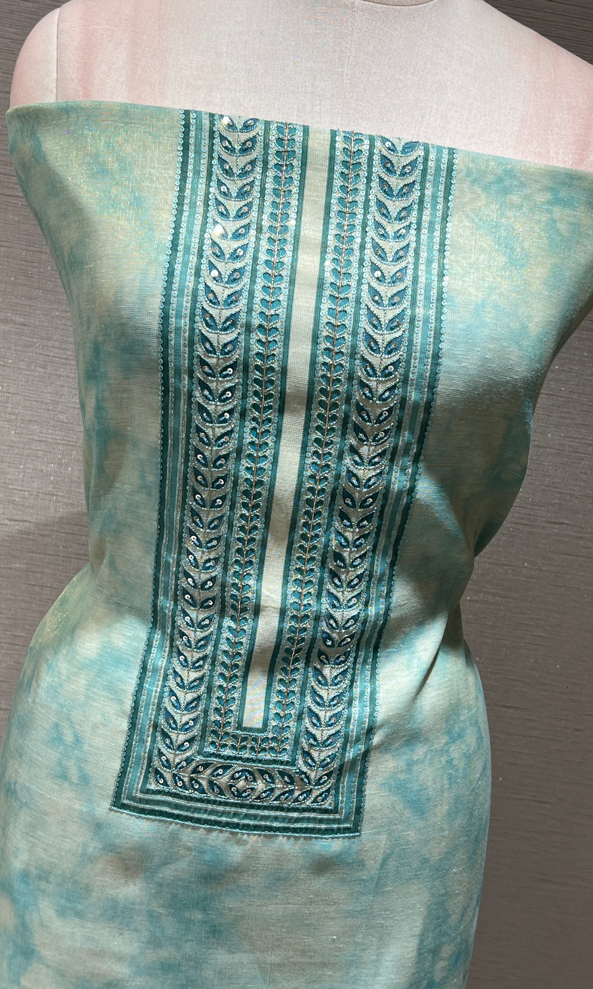 Light blue dress material