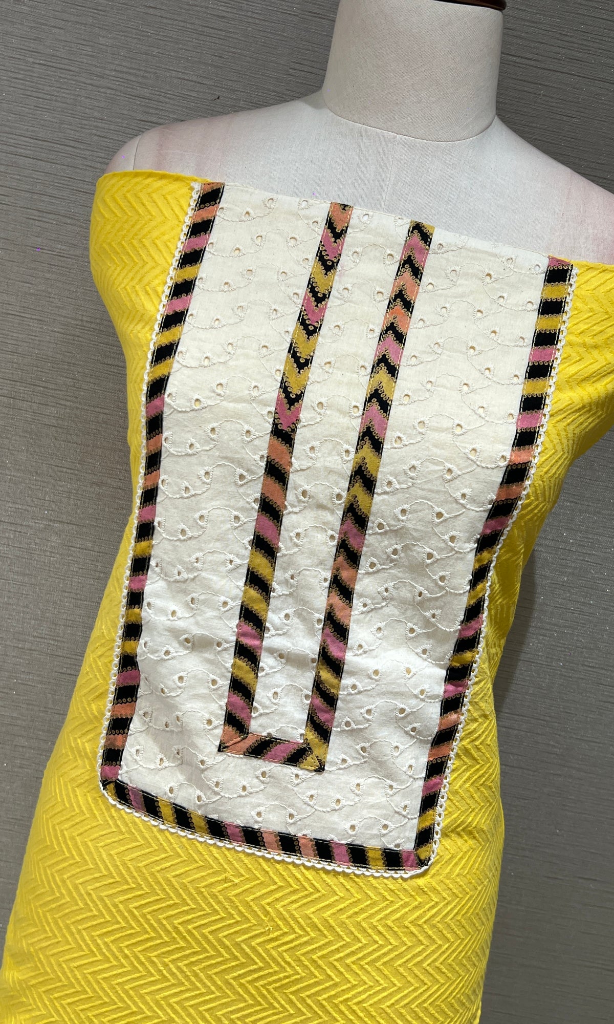 Yellow dress material
