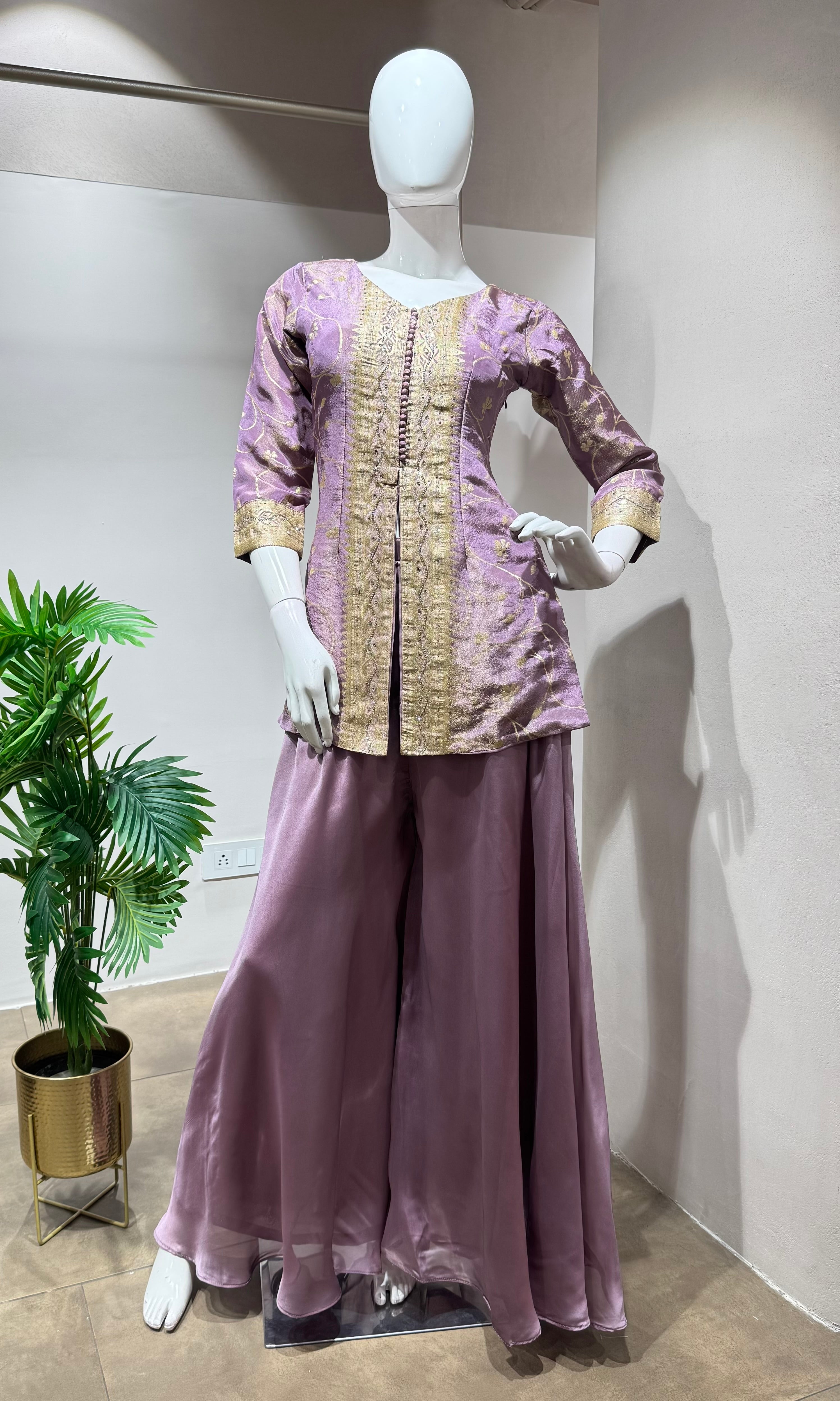 Lilac elegant palazoo set