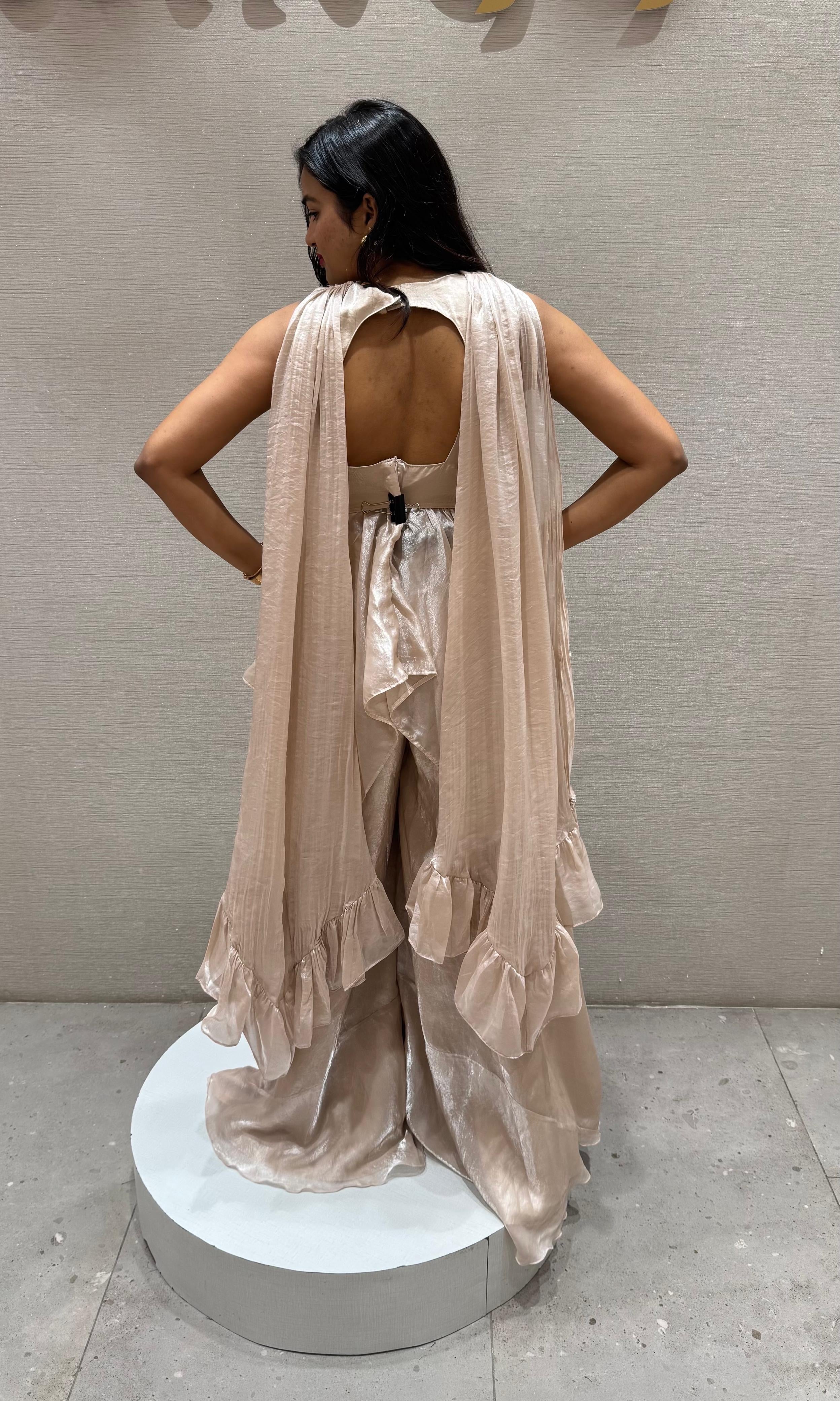 Moee EMBROIDERED PEPLUM PALAZOO