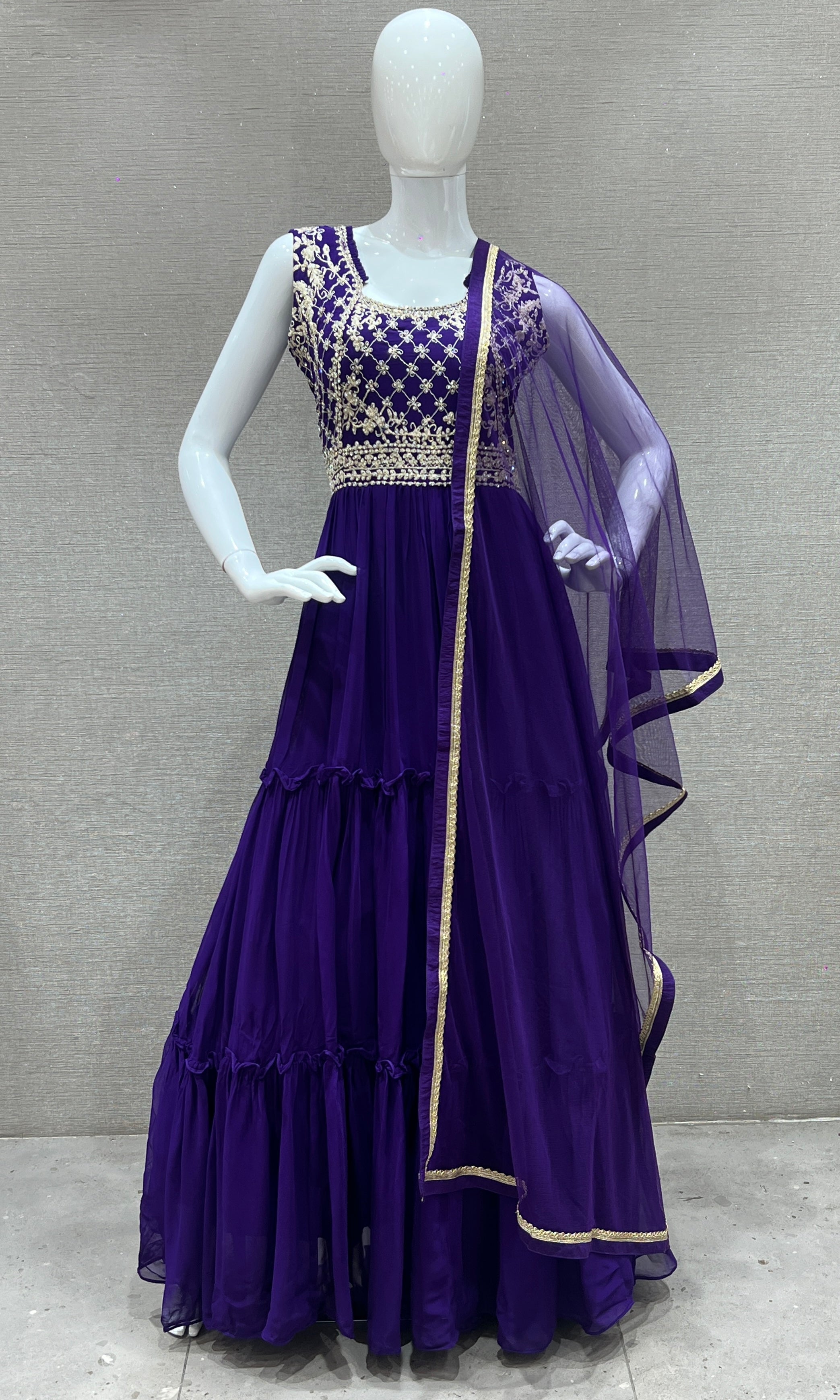 Purple long dress