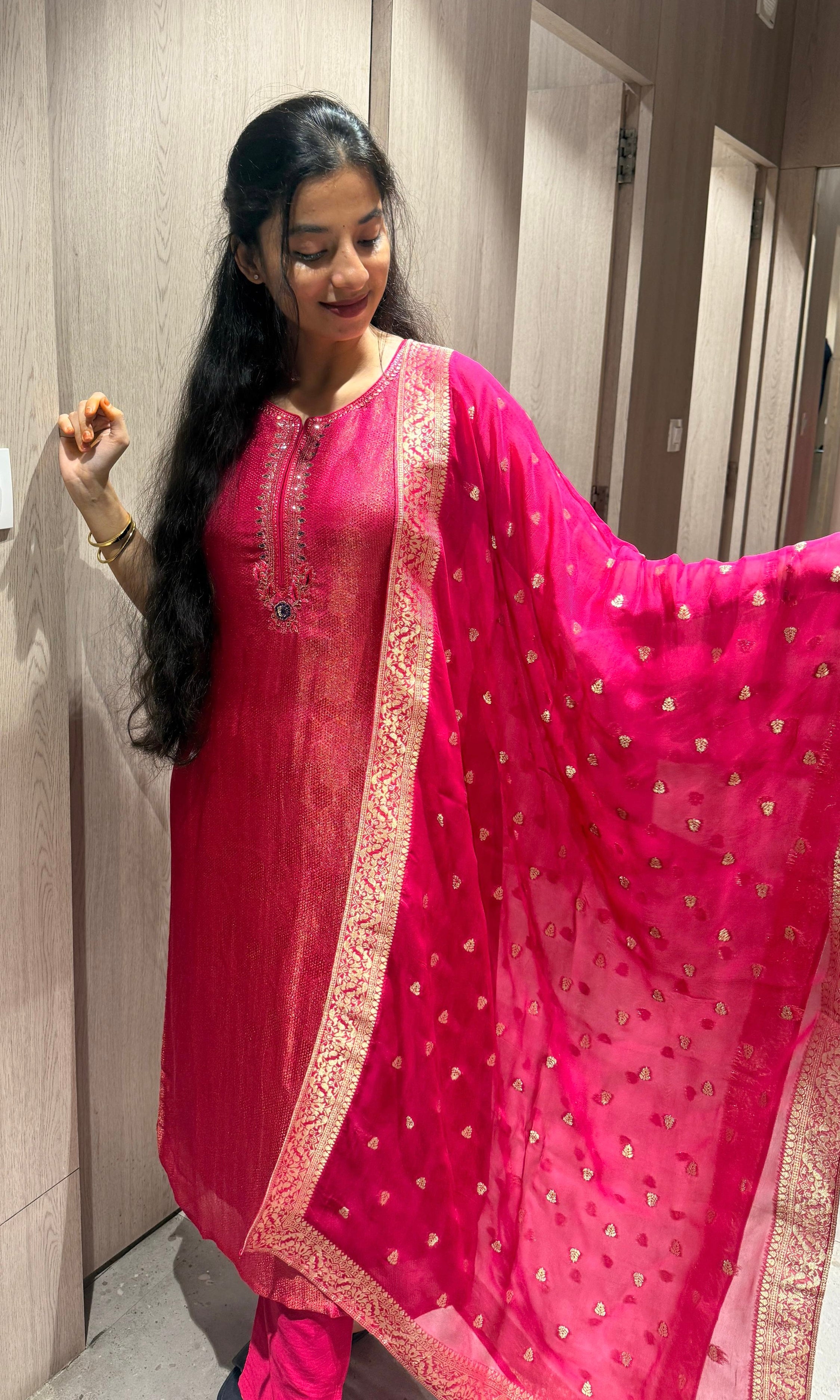 Pink kurta set