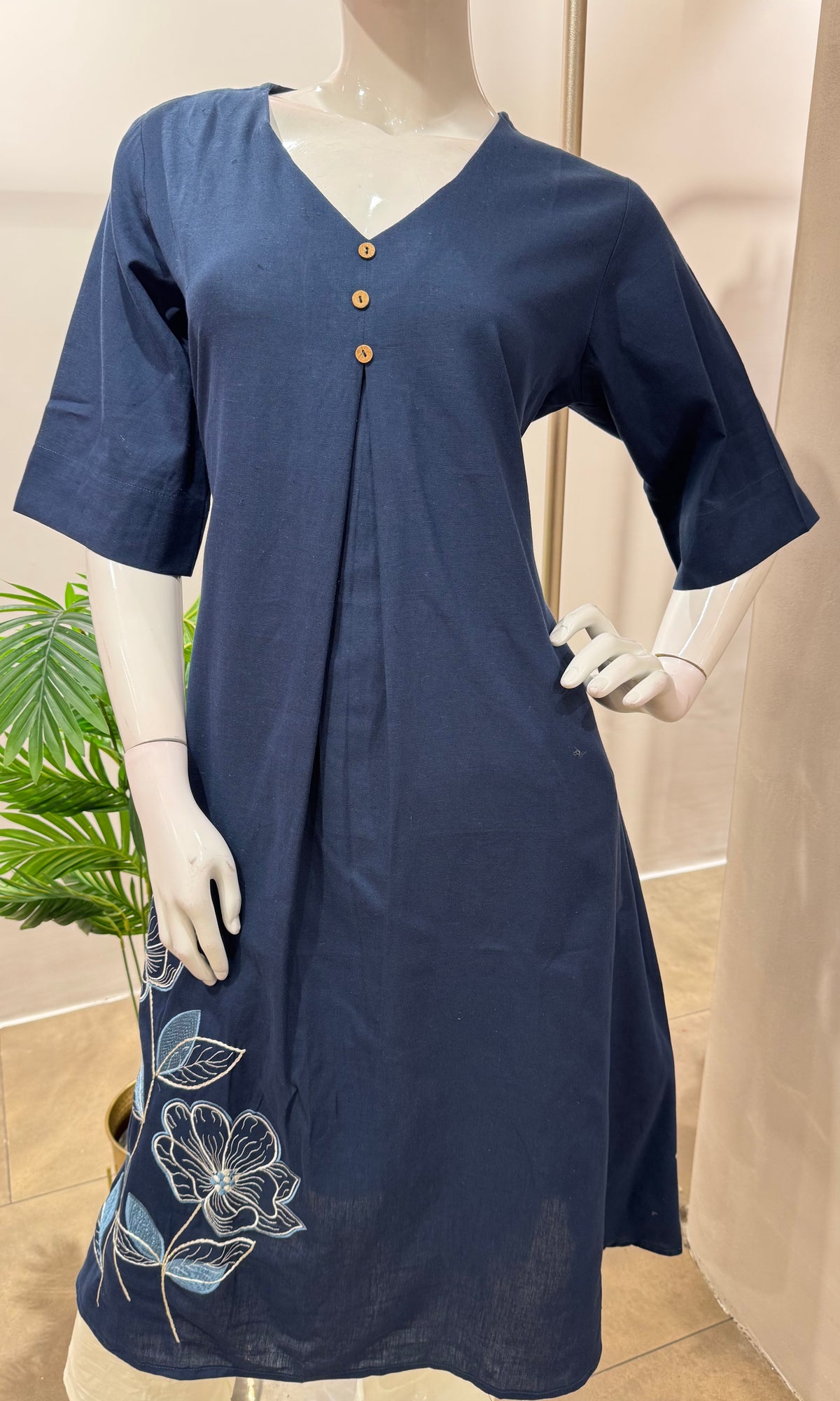 BLUE floral kurti top