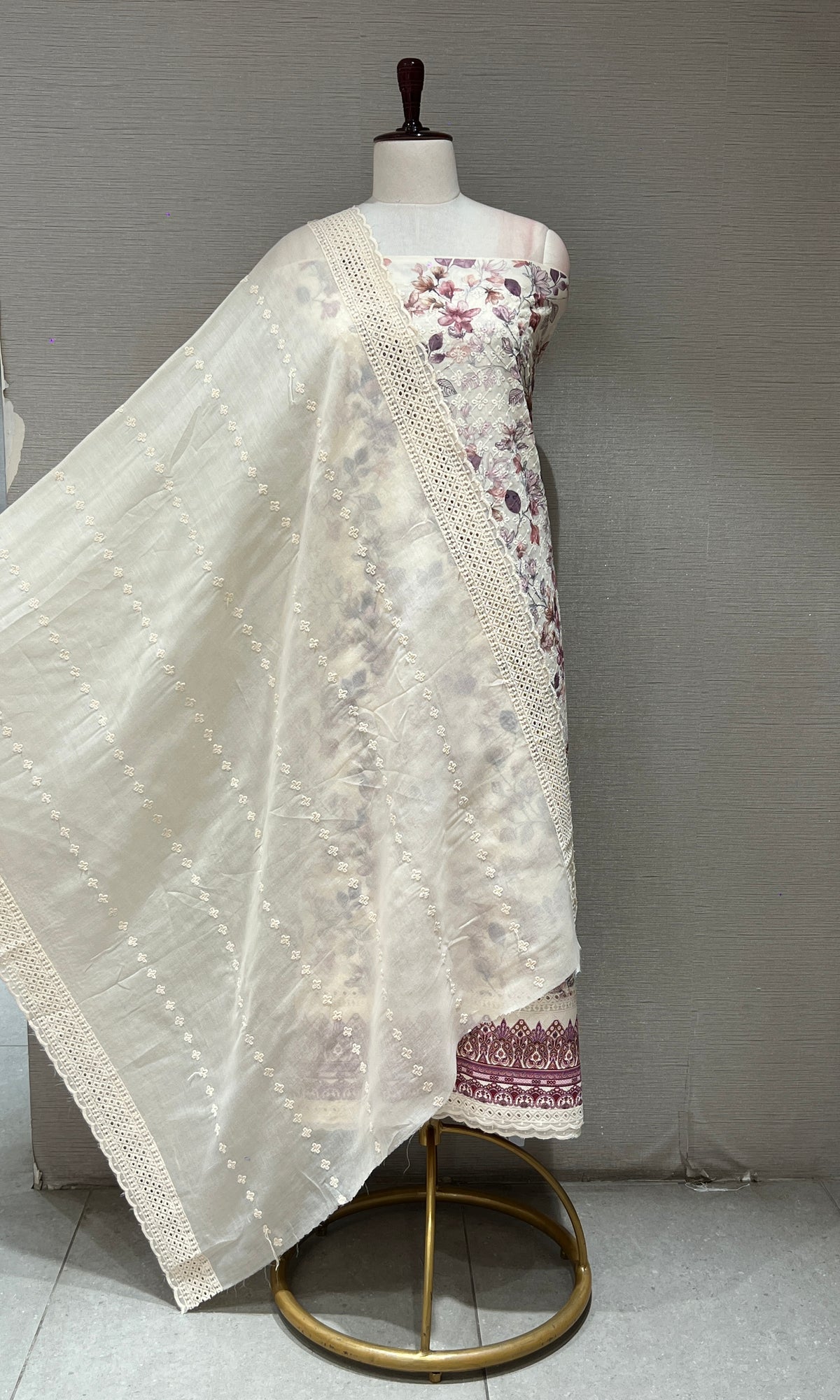 Purple dress material