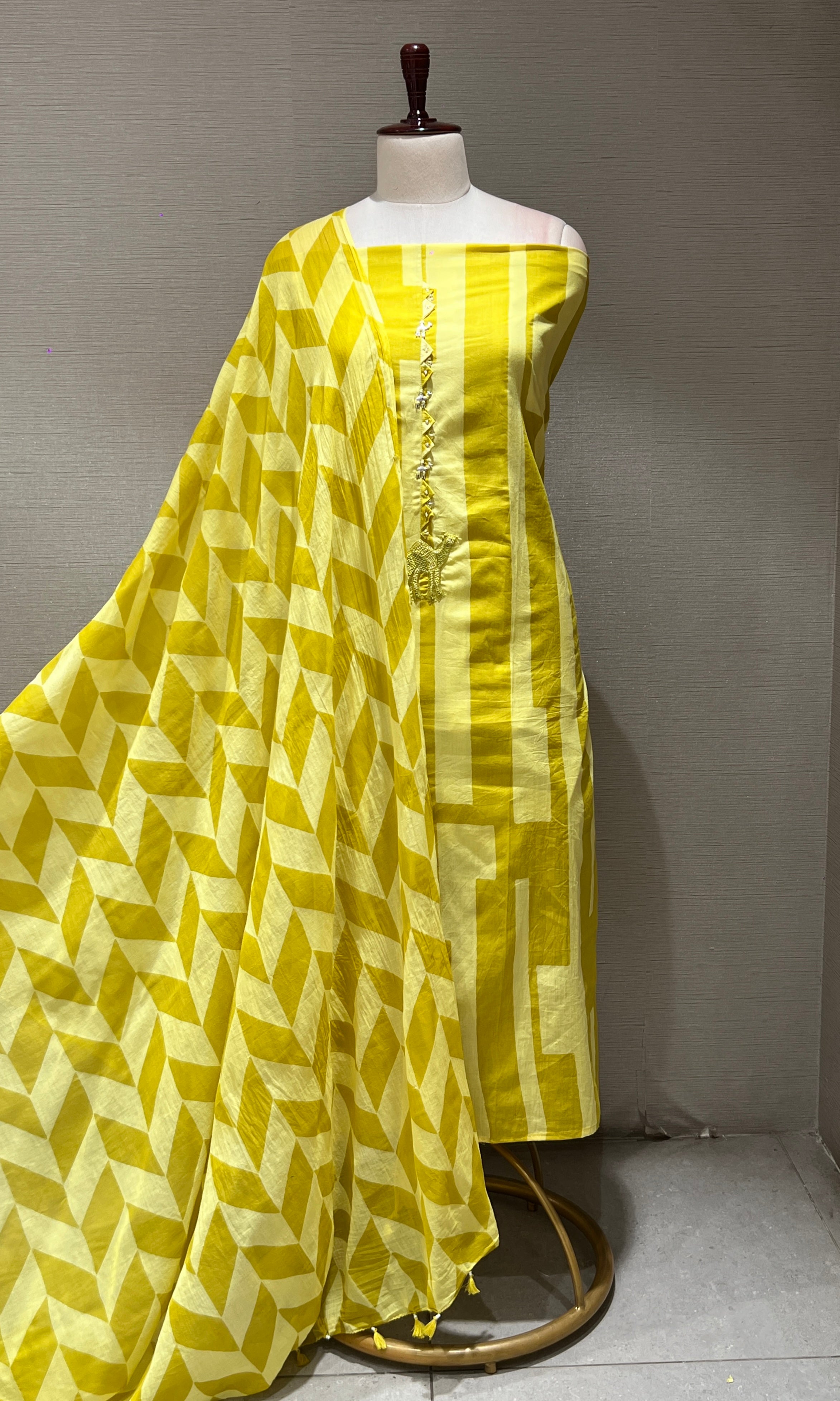 Light green dress material