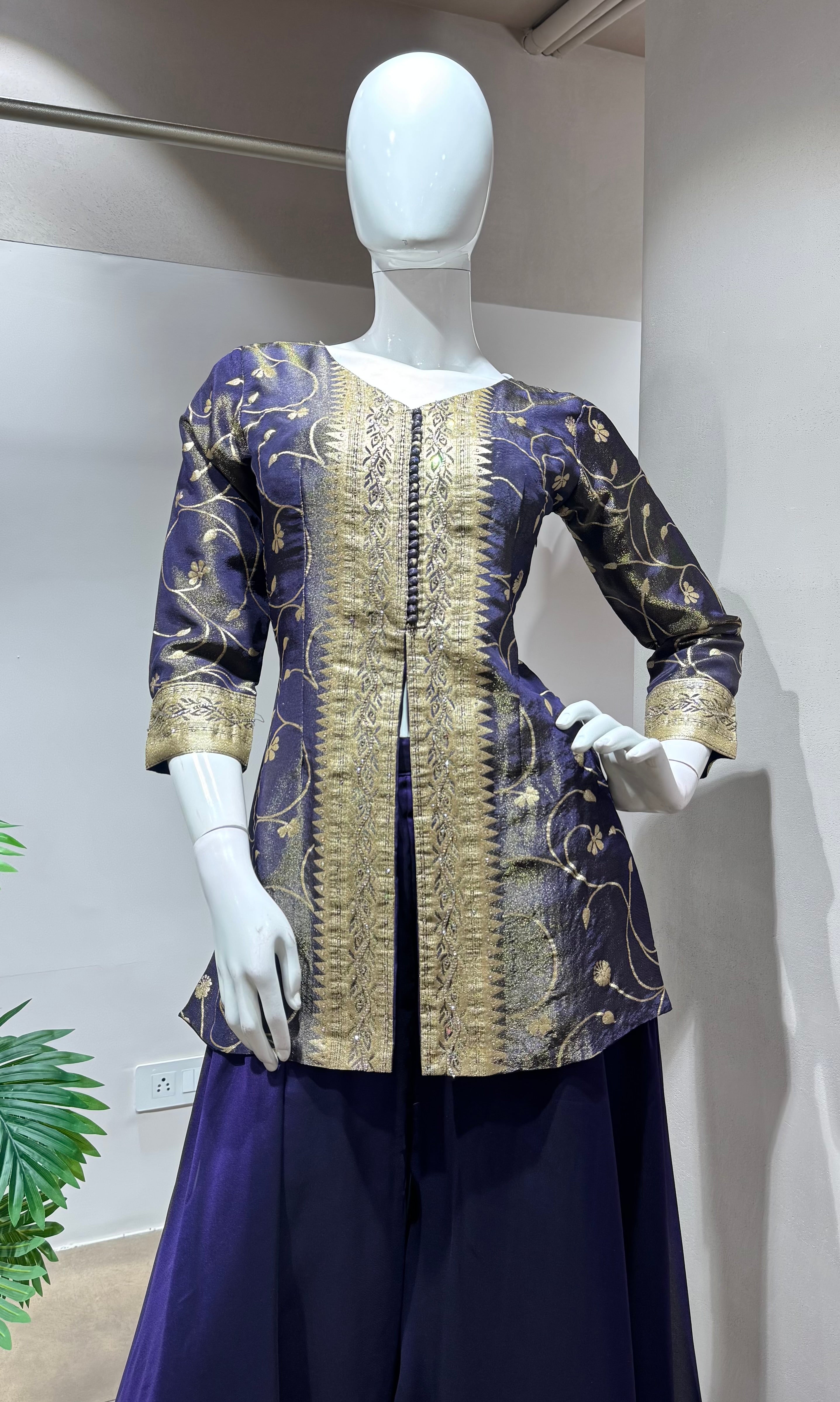 Purple elegant palazoo set