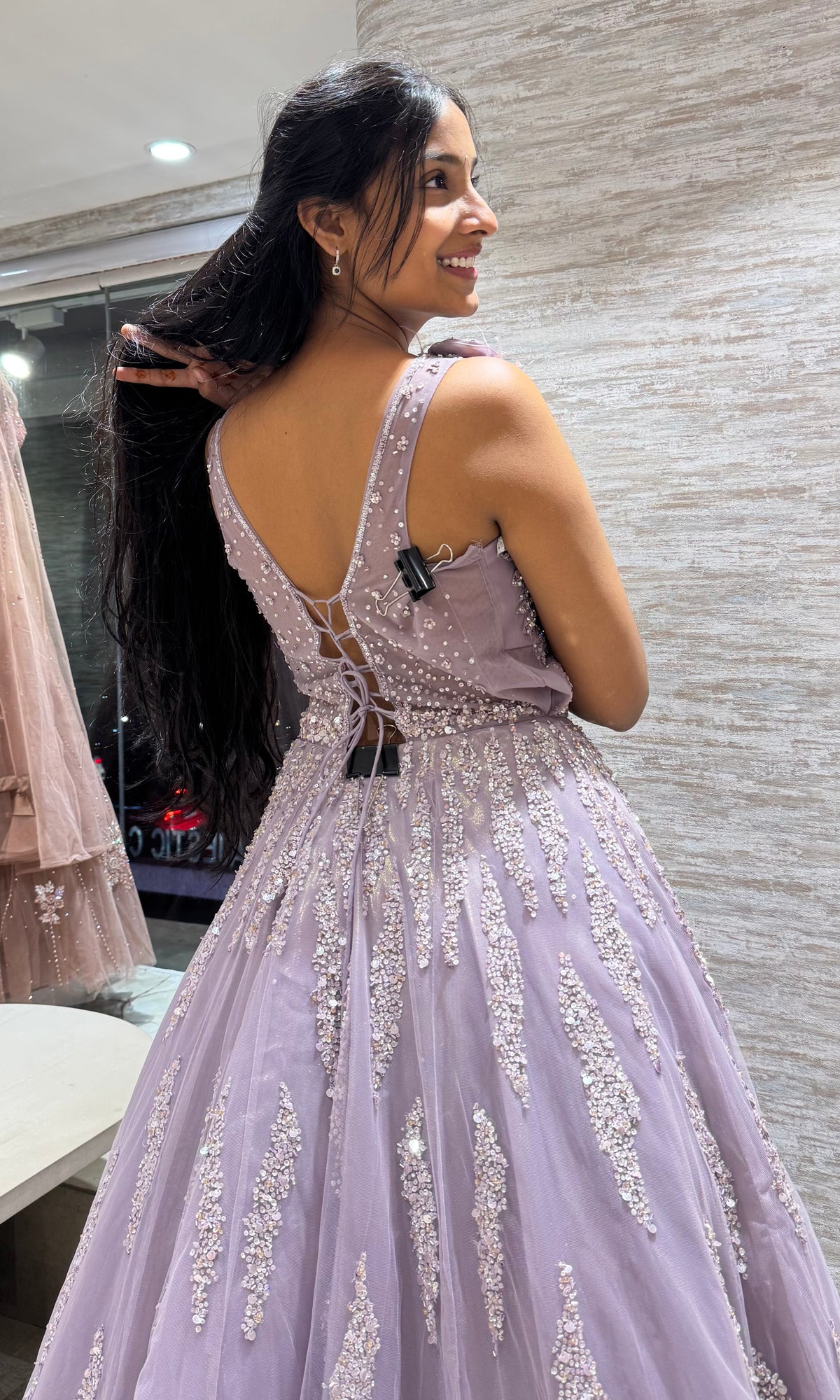 Lilac Embellished Gown