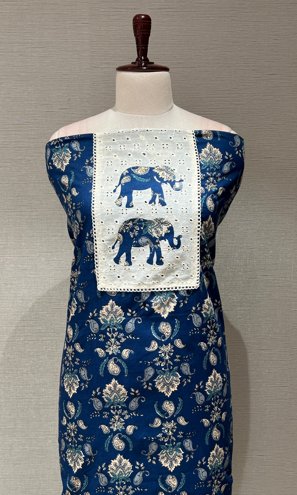 Blue dress material