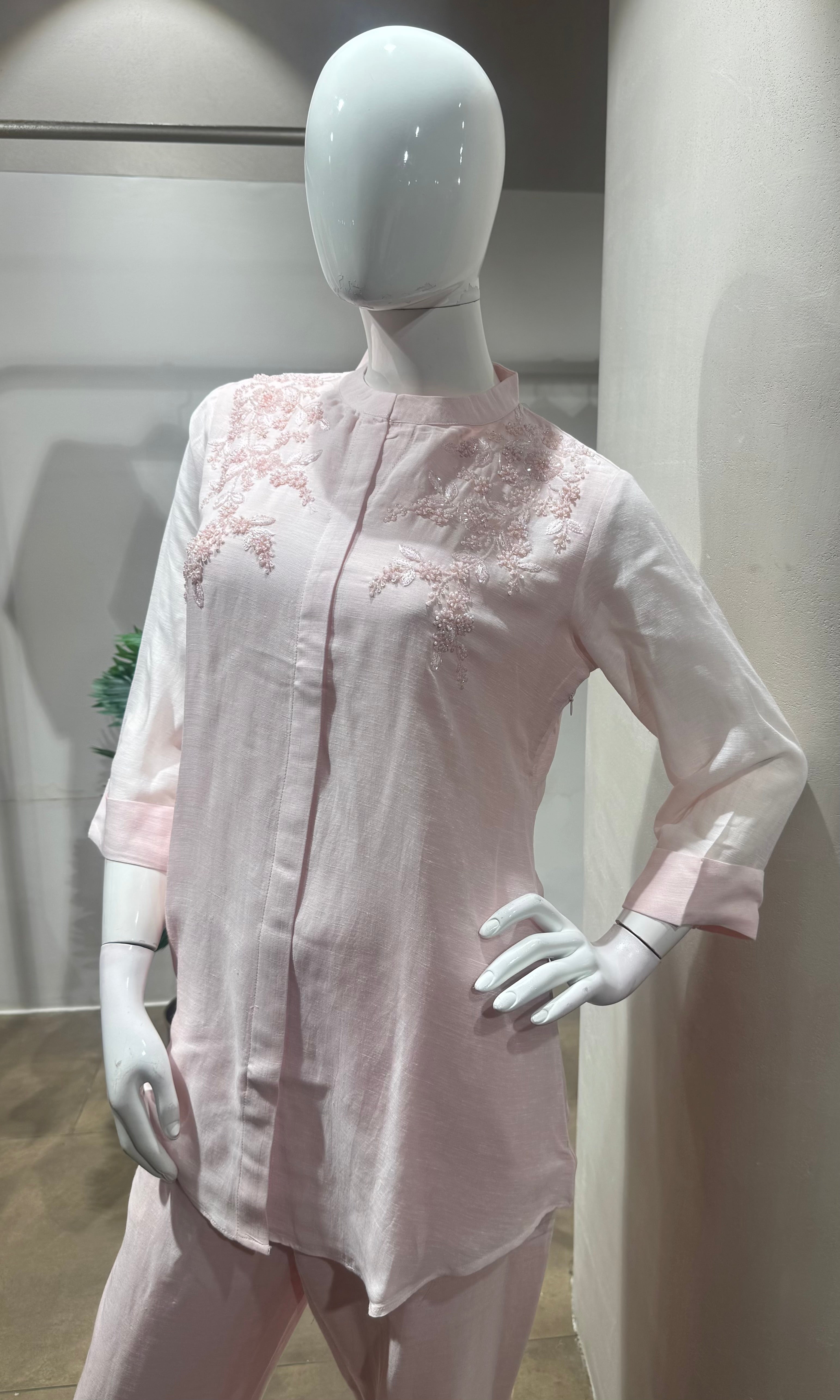 Blush Pink Embroidered Co-ord Set
