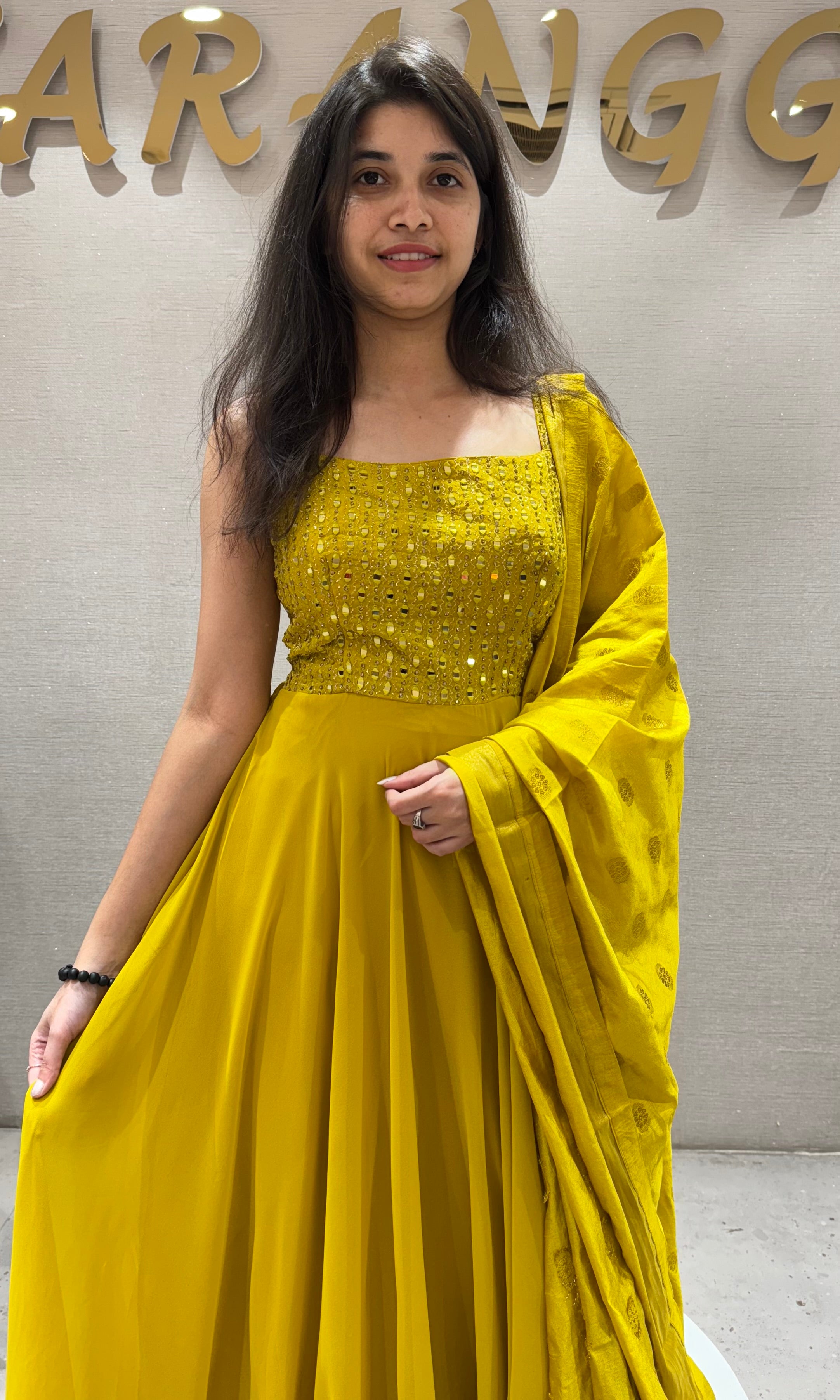 Yellow ANARKALI LONG DRESS