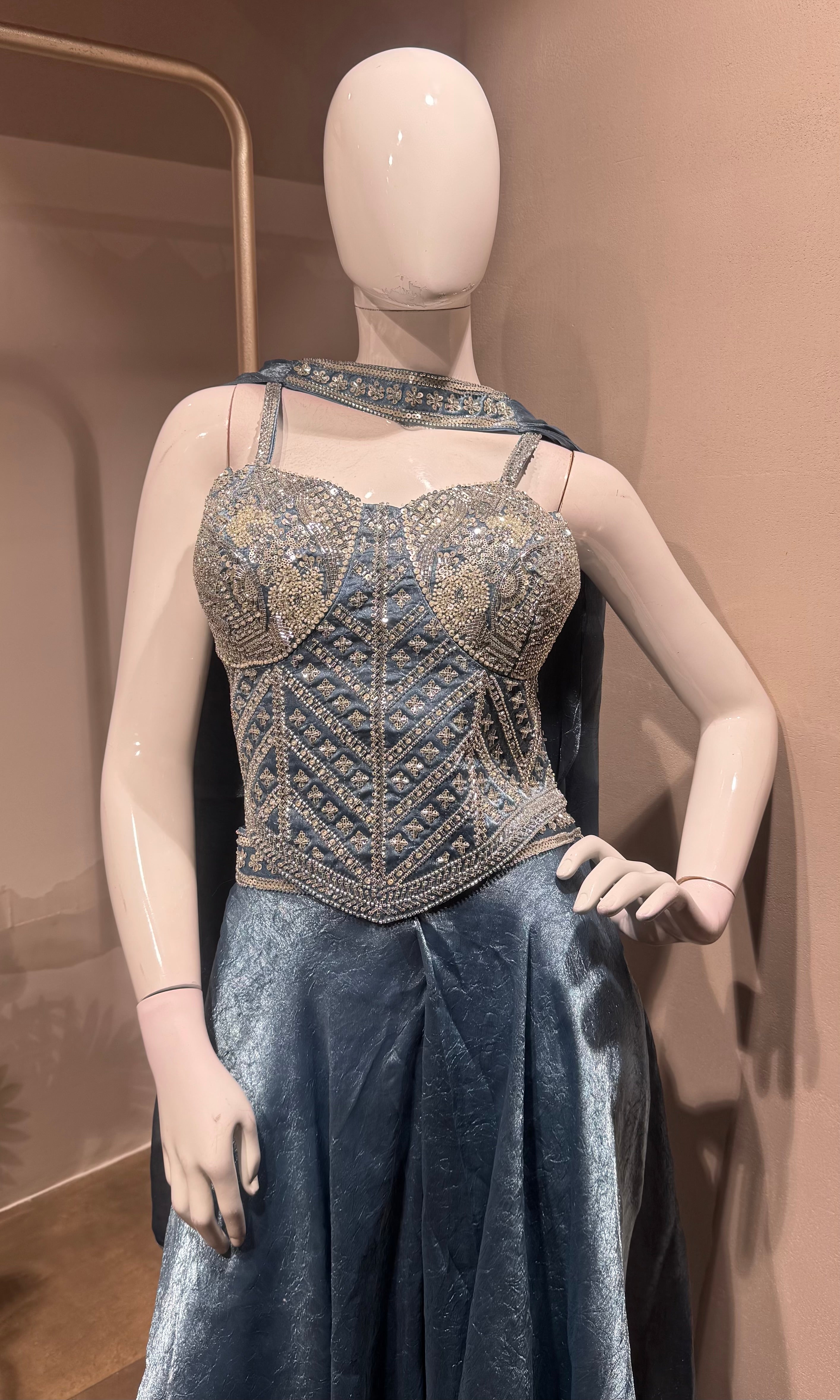 SEA Blue Shimmering Palazzo Set