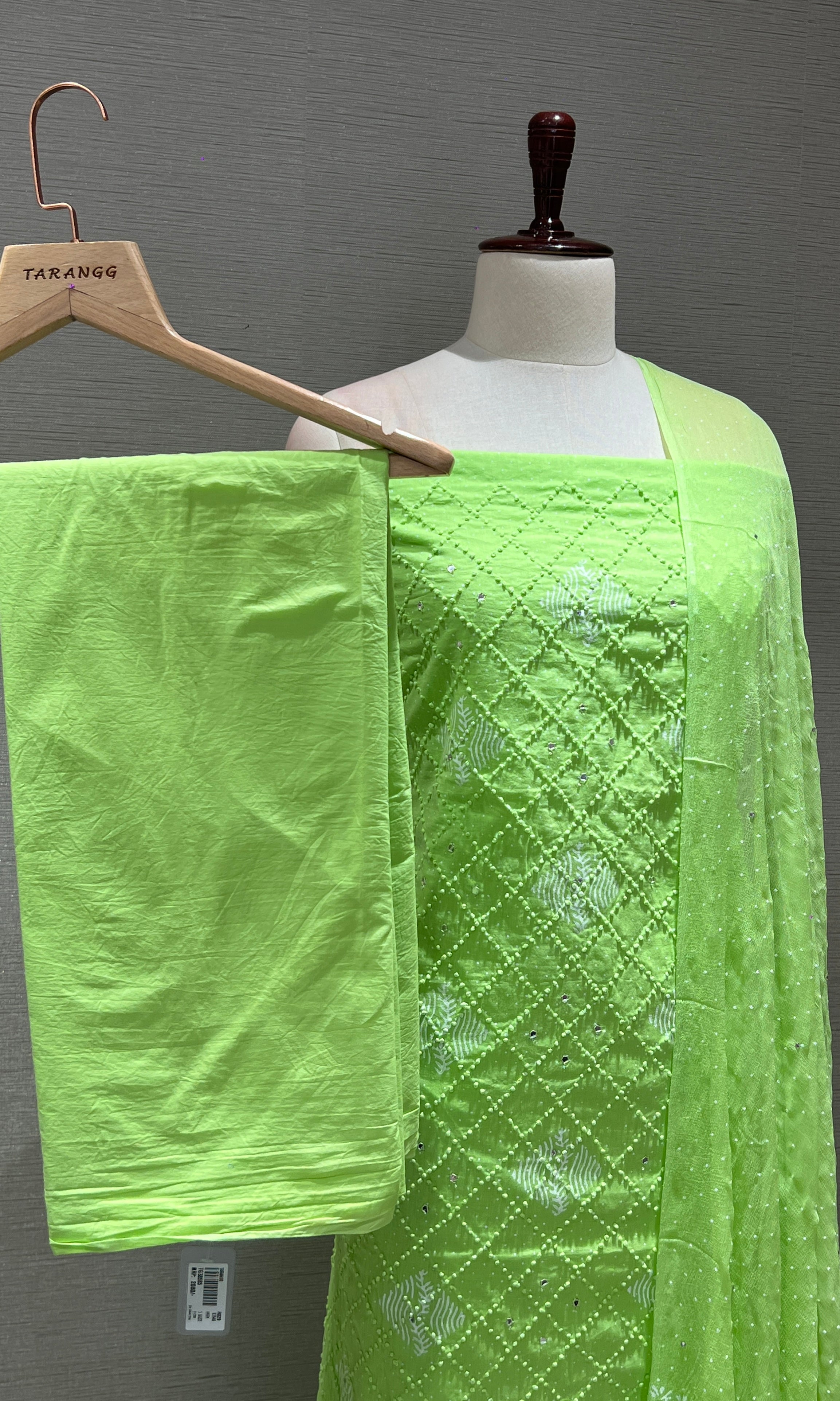 GREEN dress material