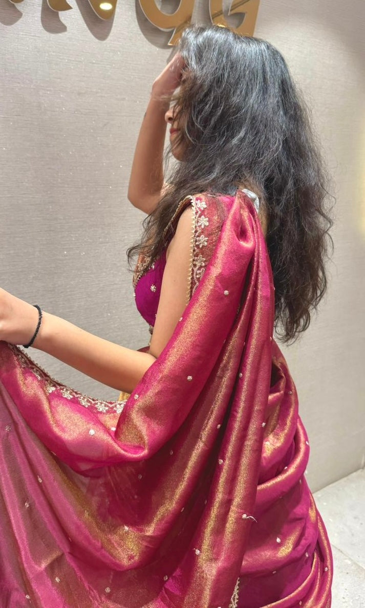 Lotus Pink Silk Pattu Lehenga