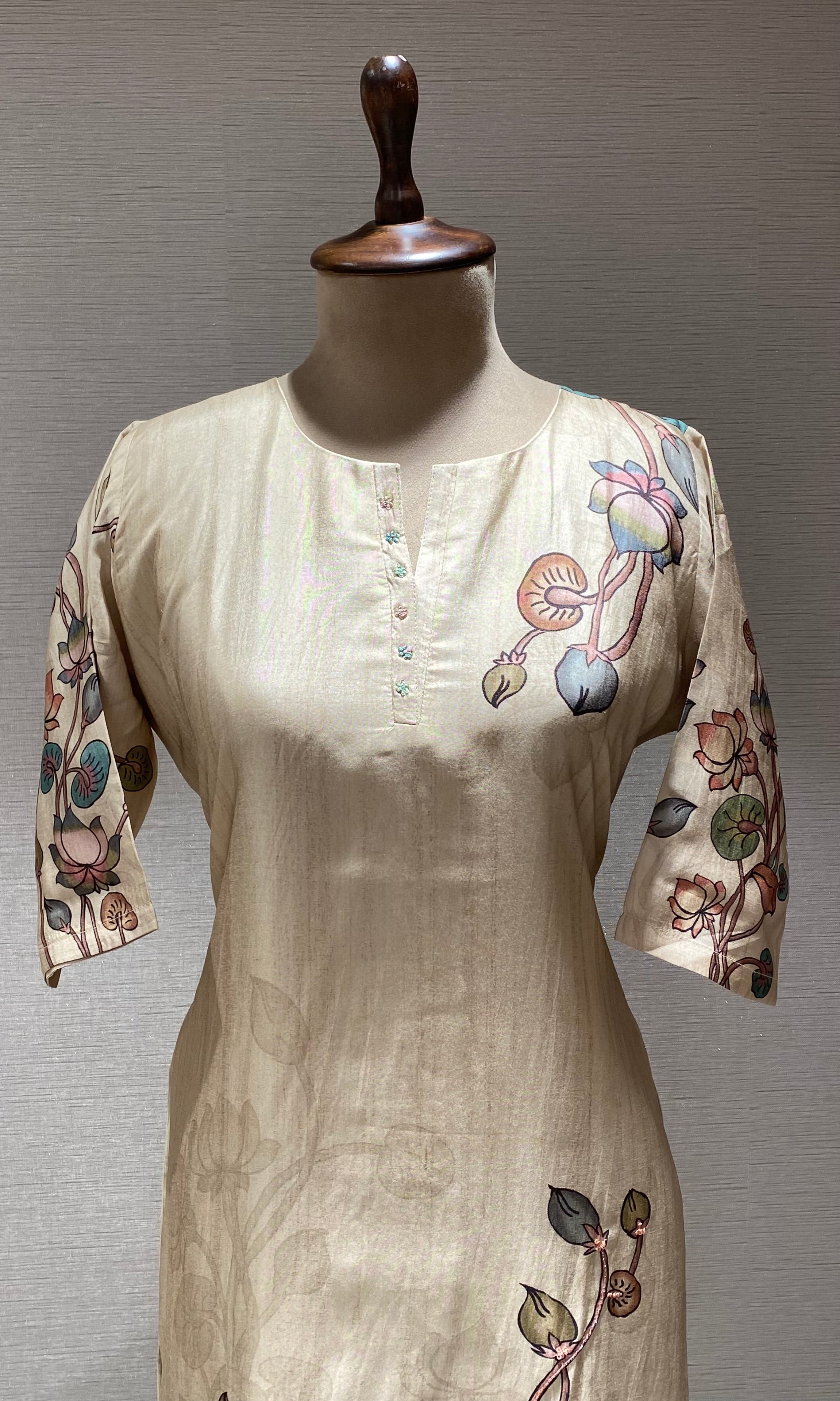 Ivory Floral Kurti top