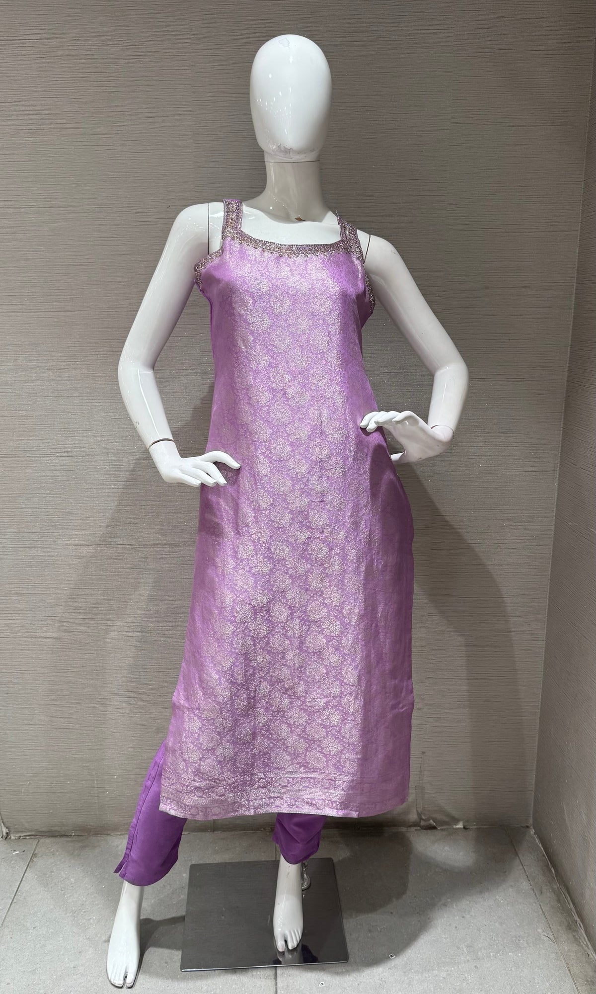 LILAC banarasi Silk Kurta Set with Dupatta