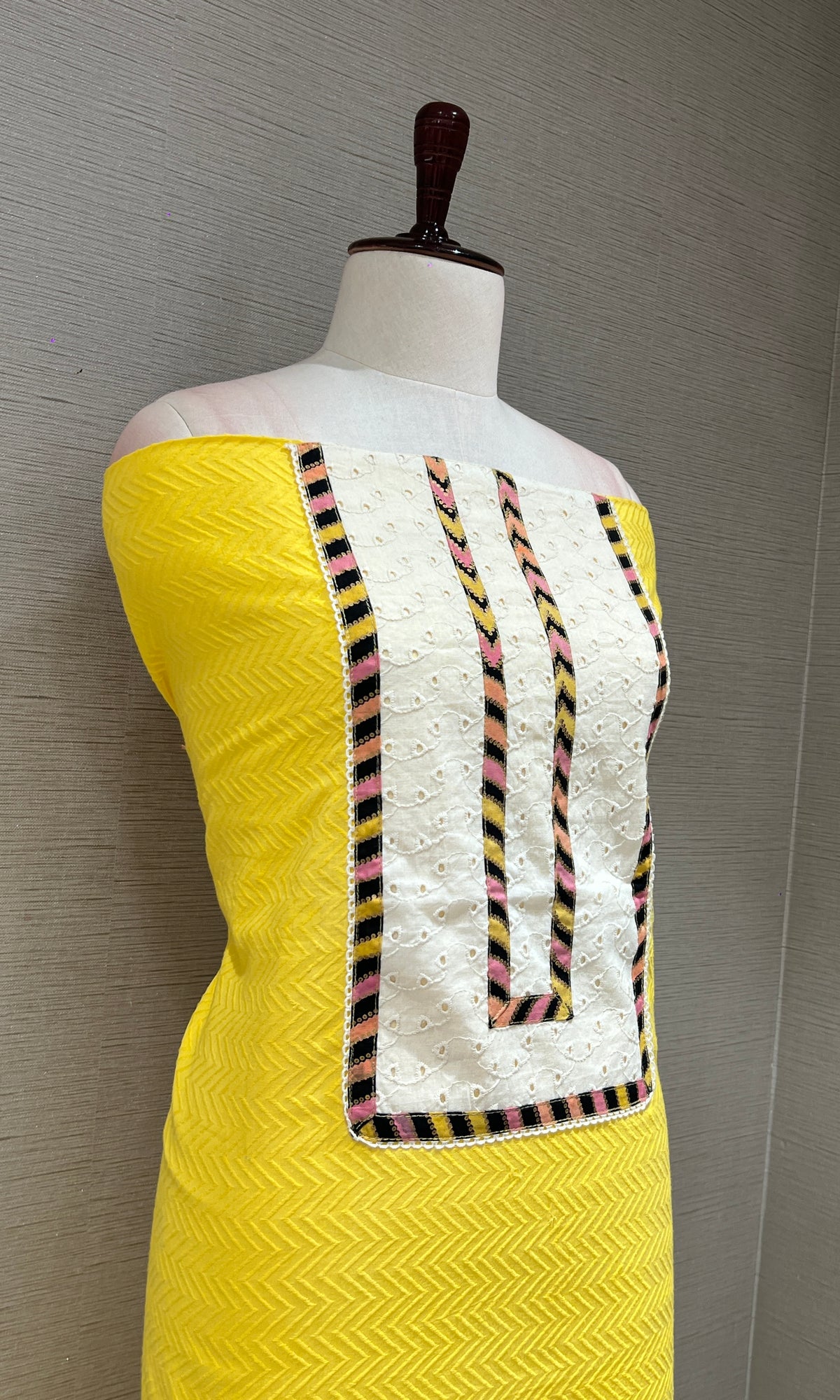 Yellow dress material