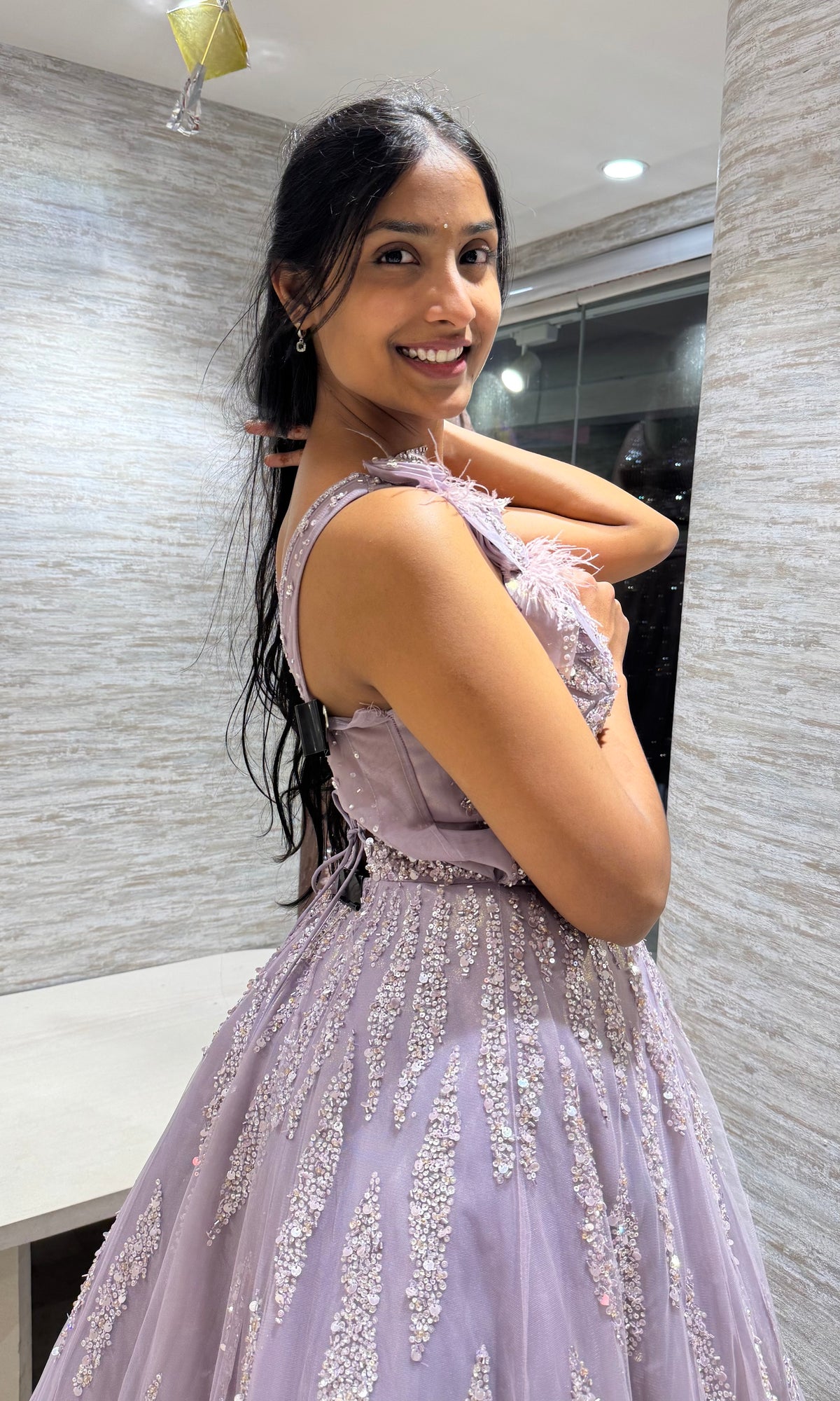 Lilac Embellished Gown