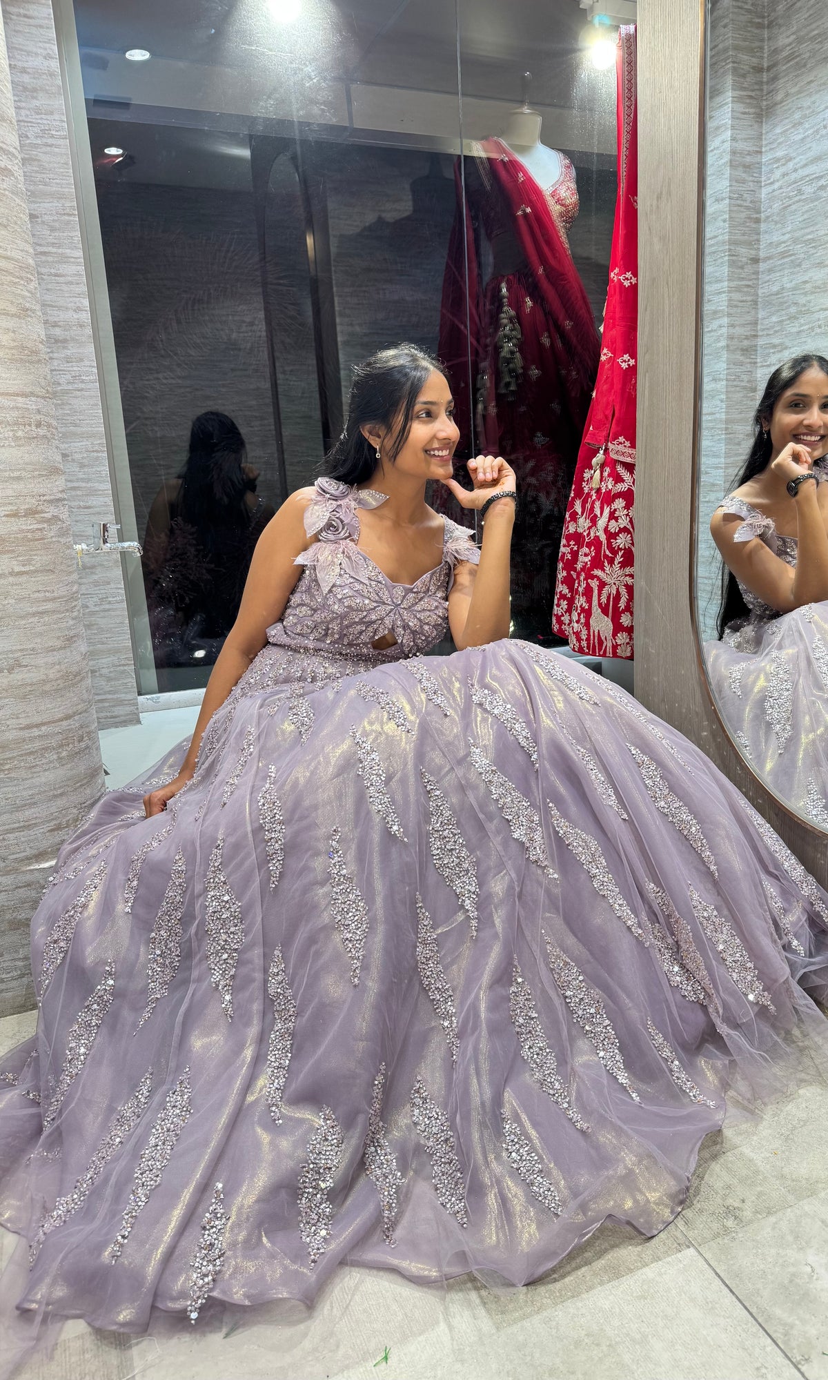 Lilac Embellished Gown
