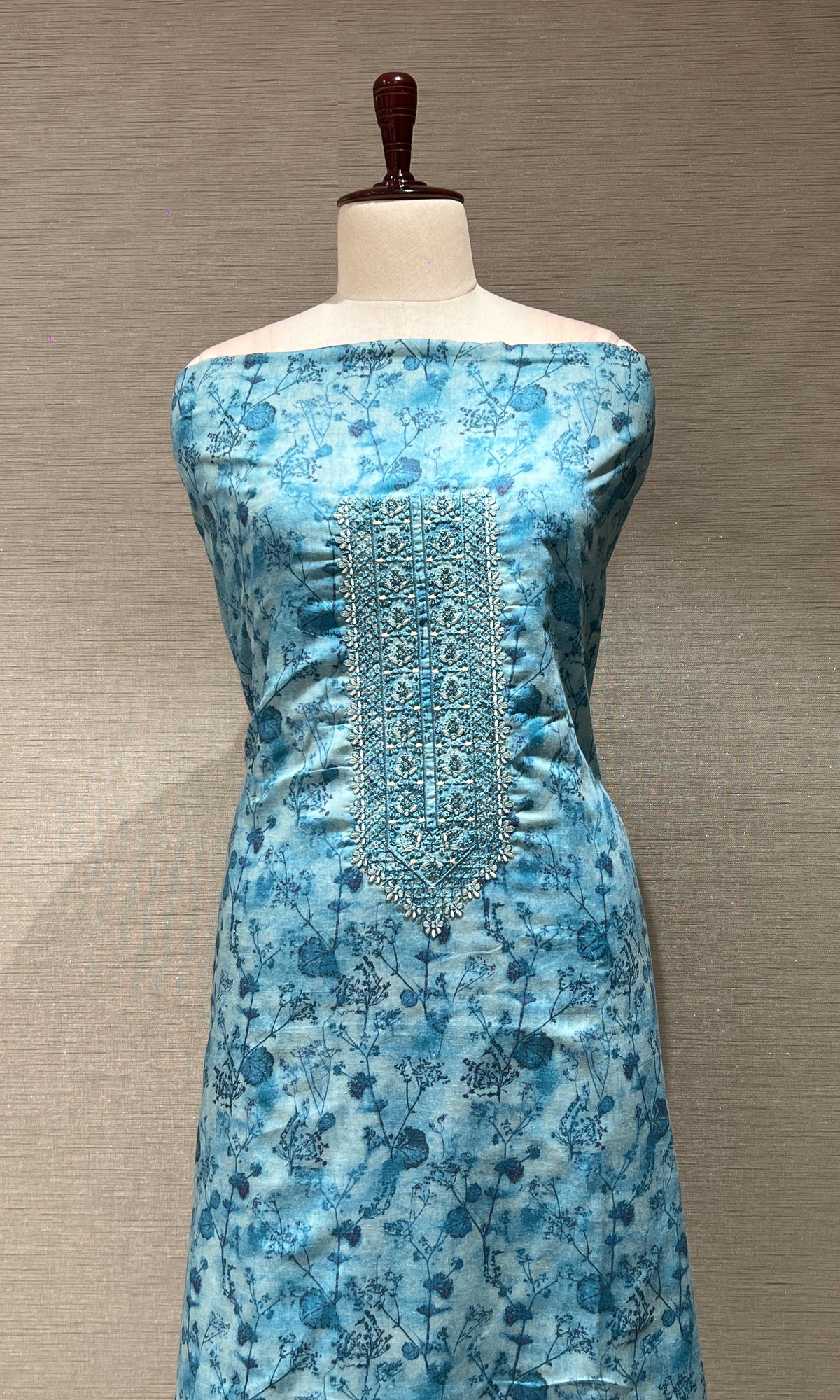 Sea Blue dress material