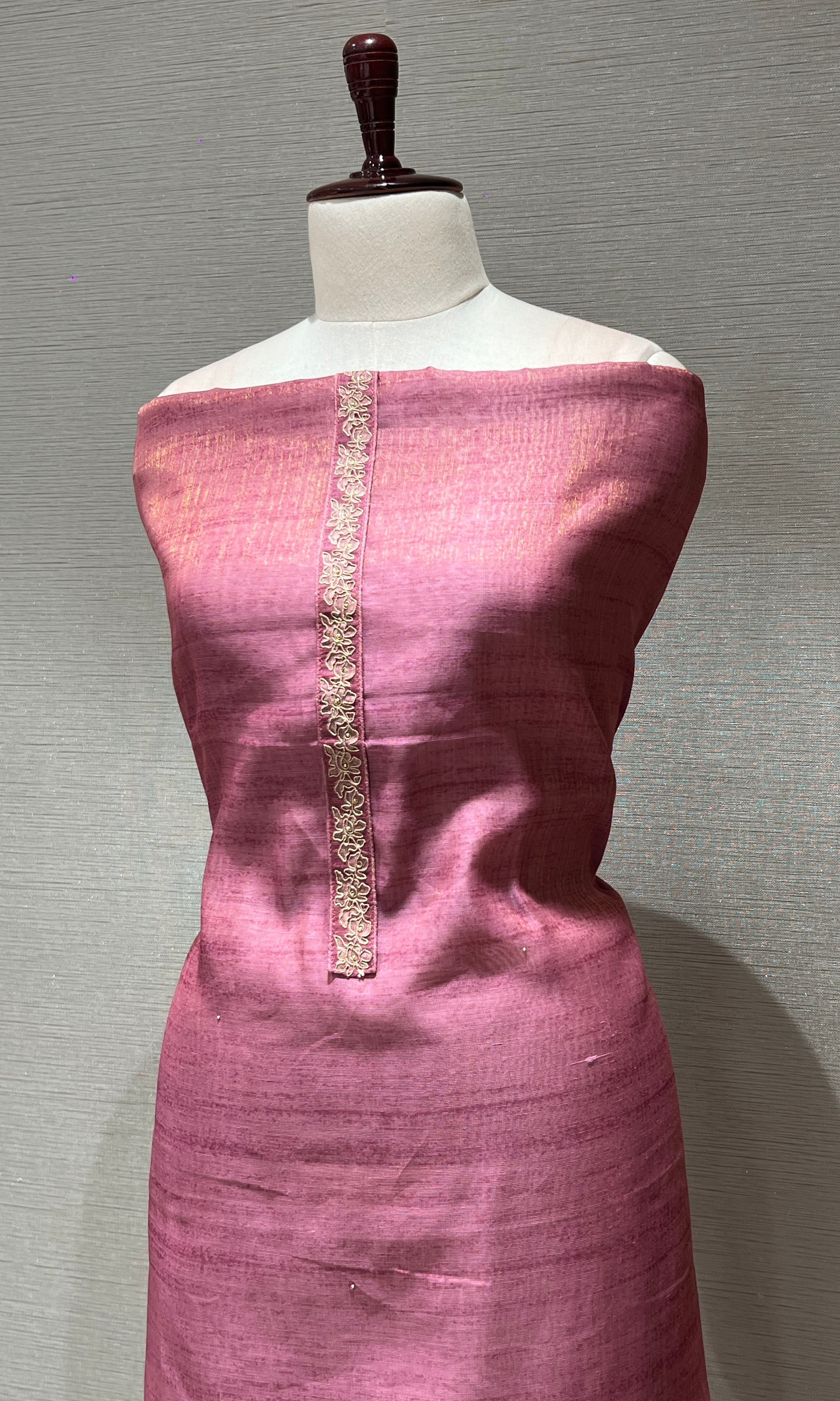 Onion pink dress material