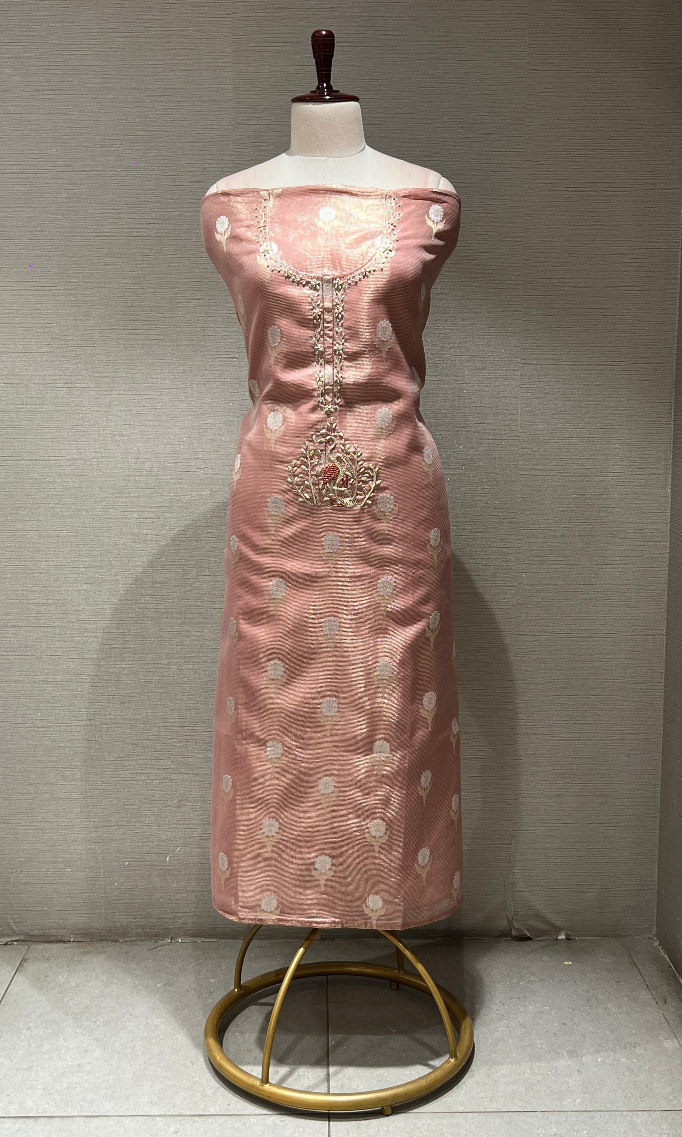 Onion pink dress material