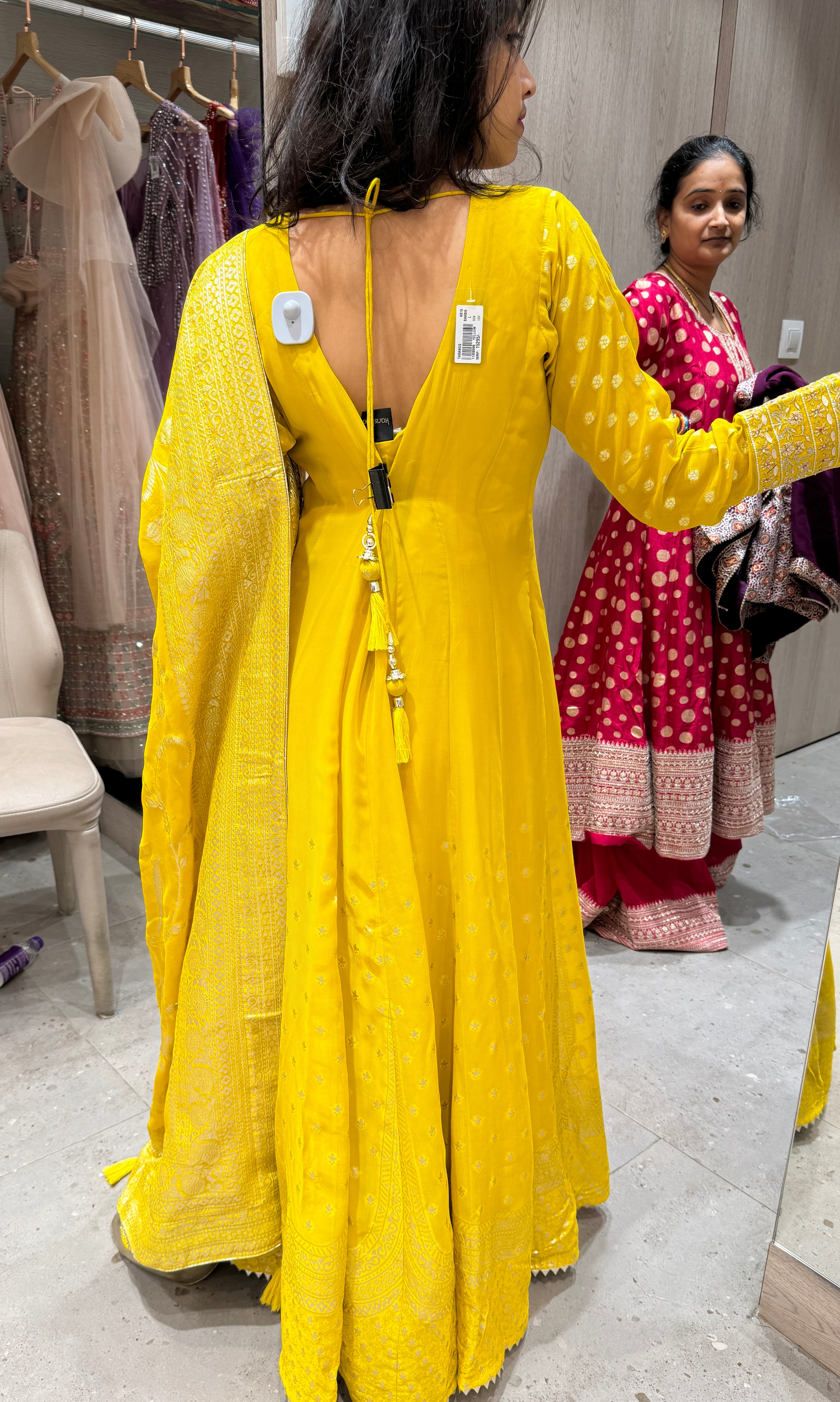 Yellow long dress