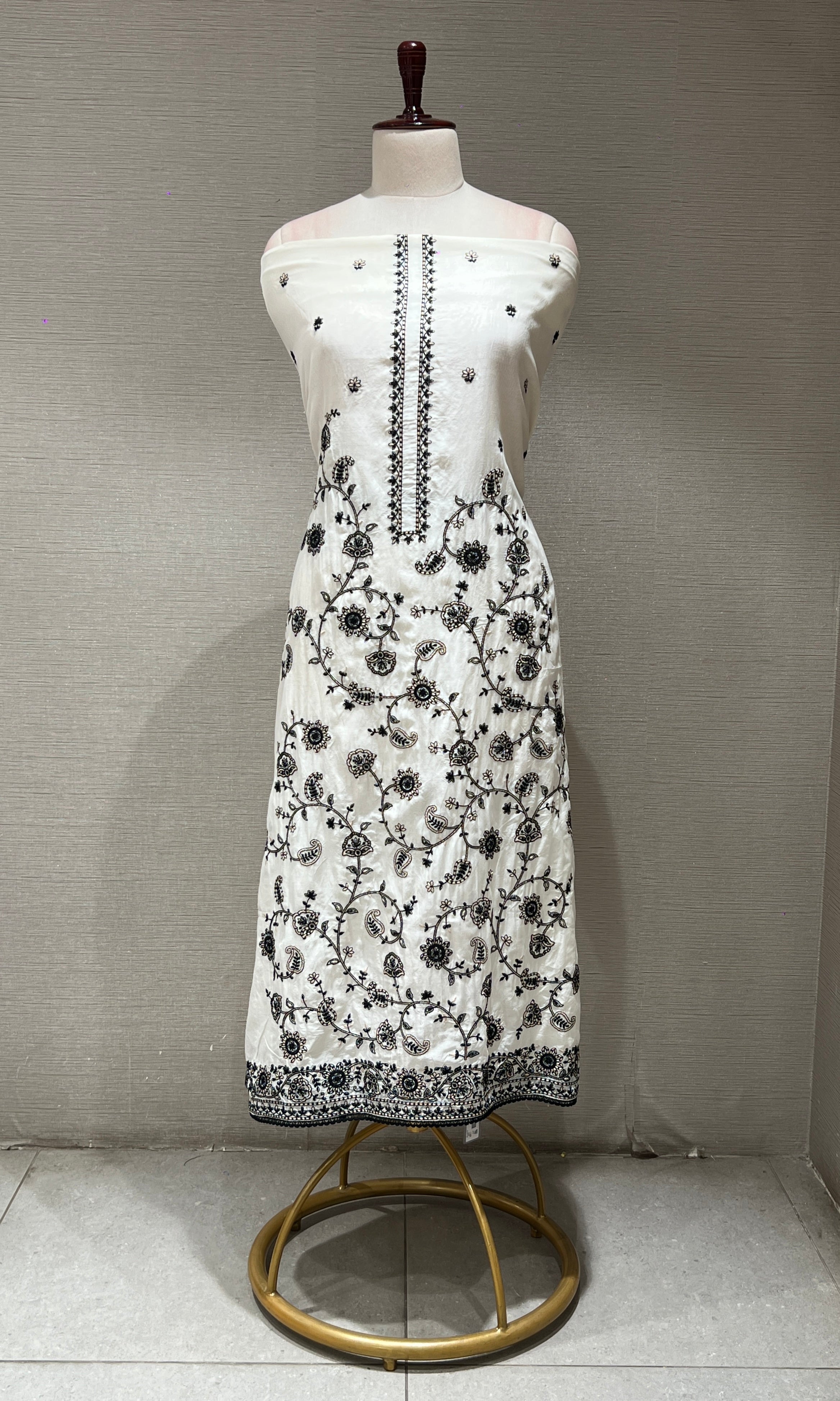 White dress material