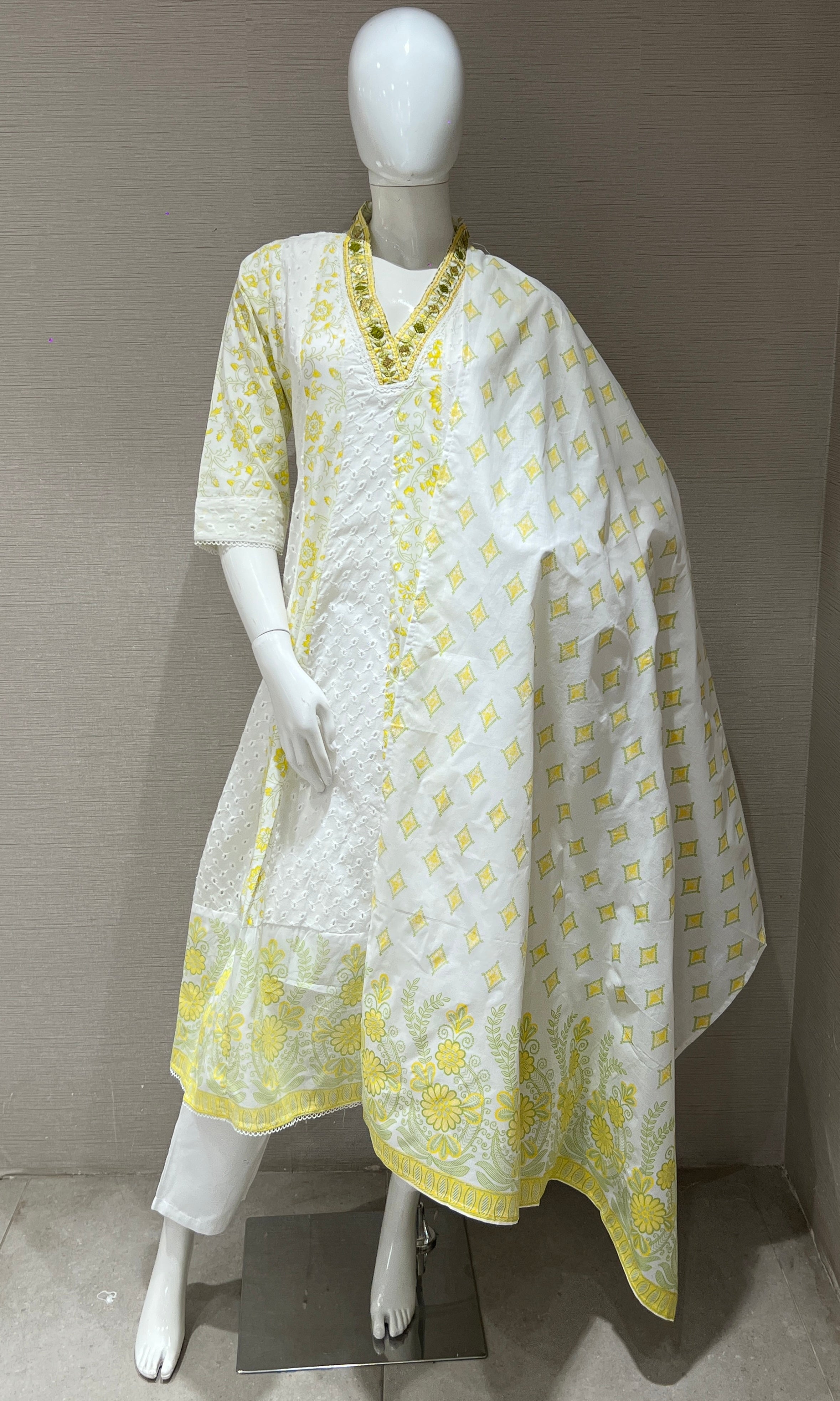 Yellow Anarkali