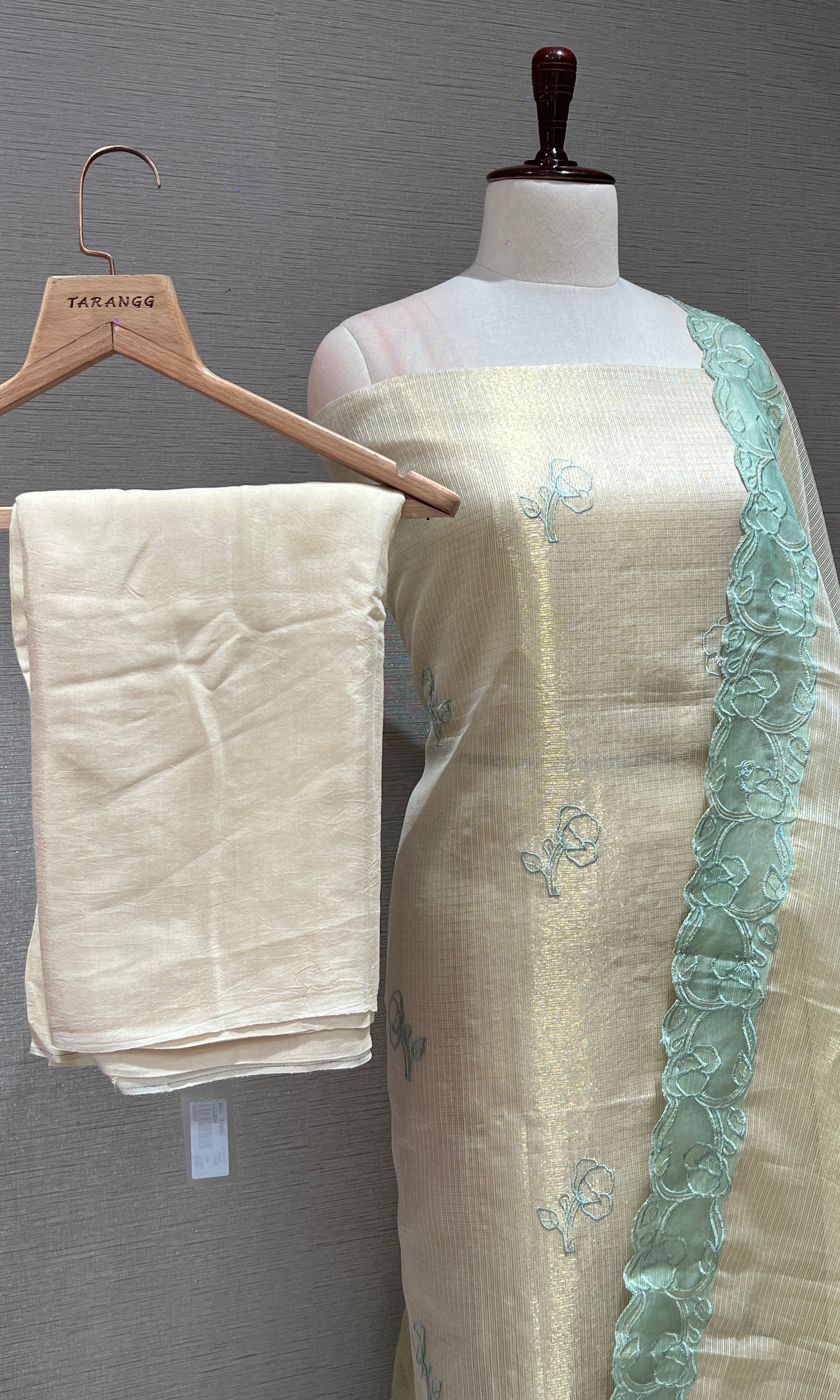 Light blue dress material