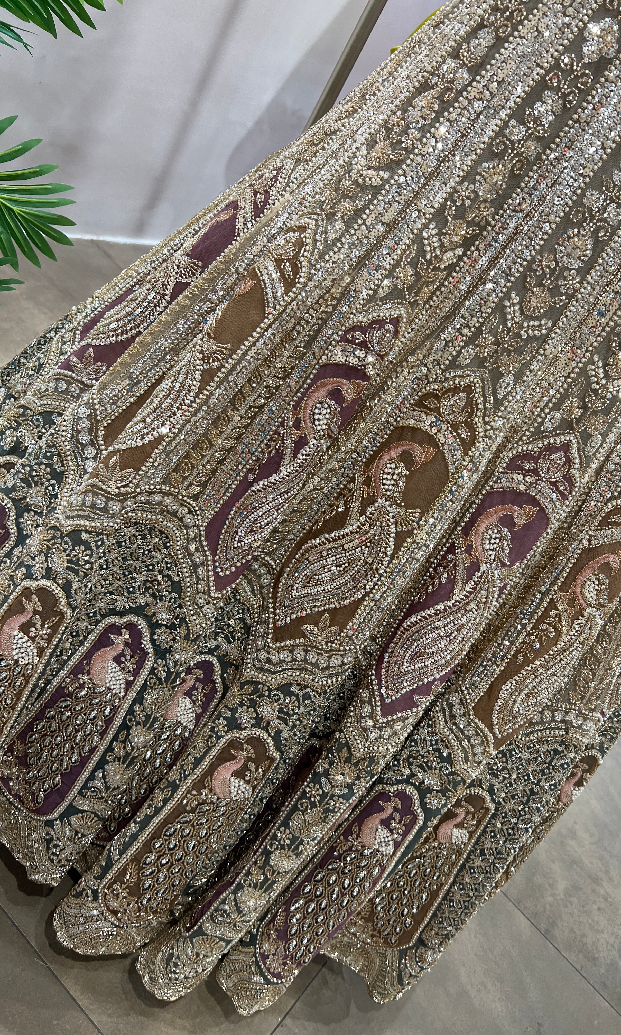GOLD HEAVY INTRICATE EMROIDERED LEHENGA